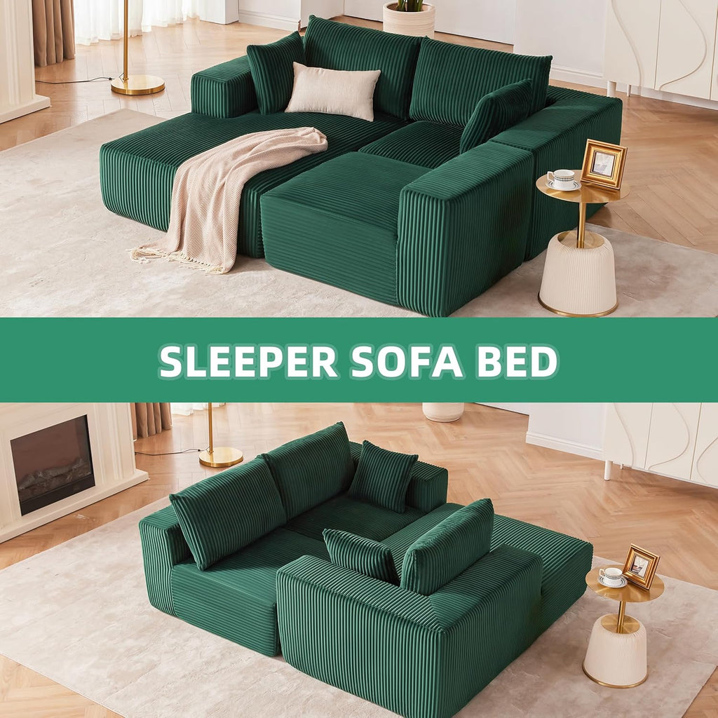 108-inch hoekbank, wolkvormige hoekbank met diepe zitting, moderne L-vormige hoekbank 