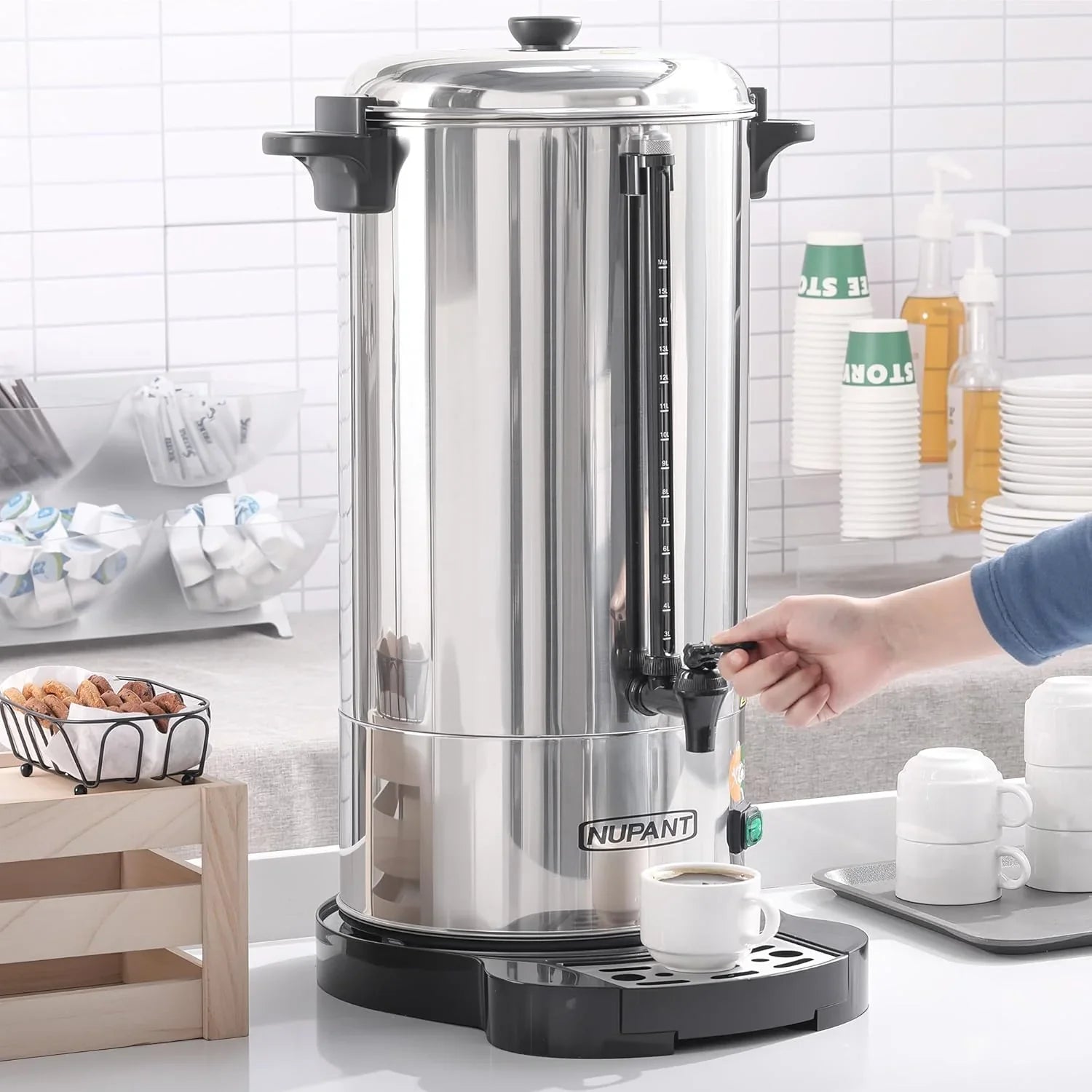 Cafetière professionnelle 15 litres en acier inoxydable 304