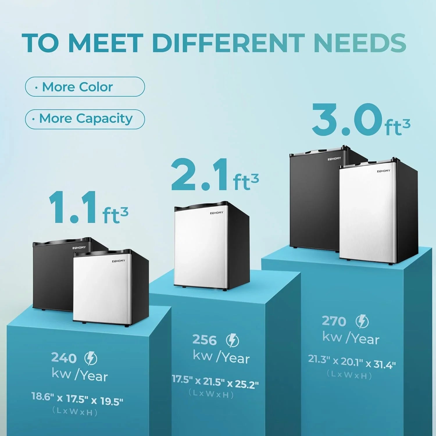 Congélateur vertical, 3,0 pieds cubes, mini-congélateur compact à une porte