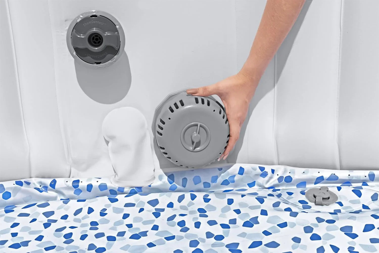 Spa gonflable Bestway SaluSpa Miami EnergySense AirJet (180 x 66 cm) | Spa portable avec 2 housses