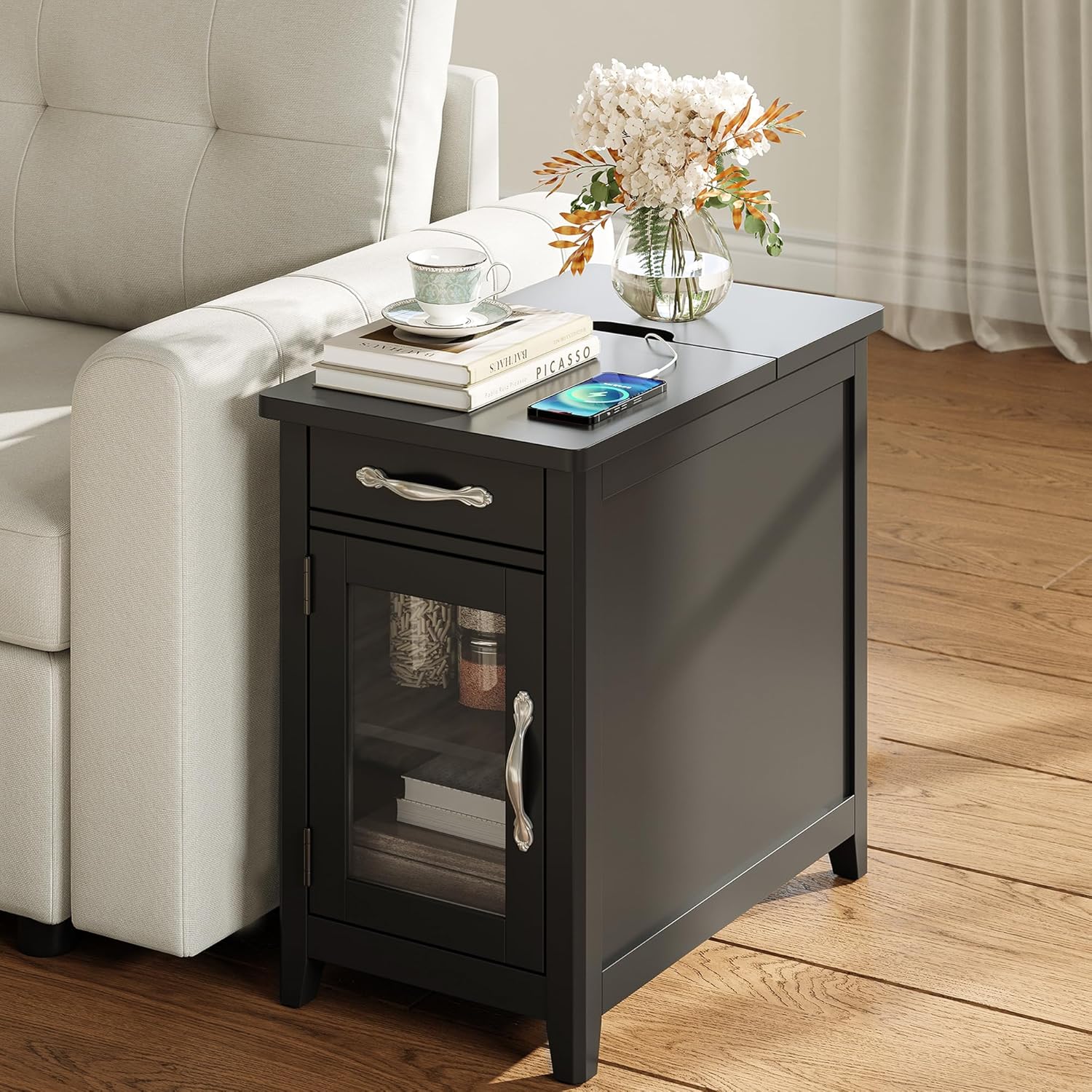 Table d'appoint de ferme Table d'appoint étroite Petite table de chevet