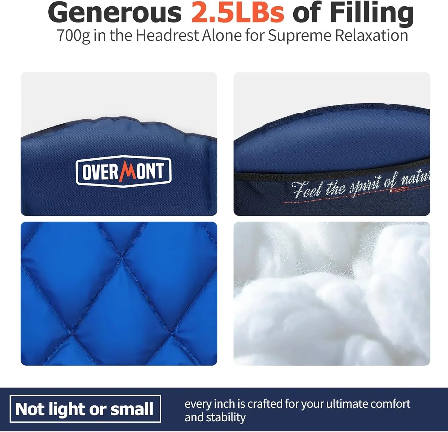 Chaise de camping double extra large - Canapé confortable pour 2 personnes, causeuse pour adulte - Chaise de jardin robuste