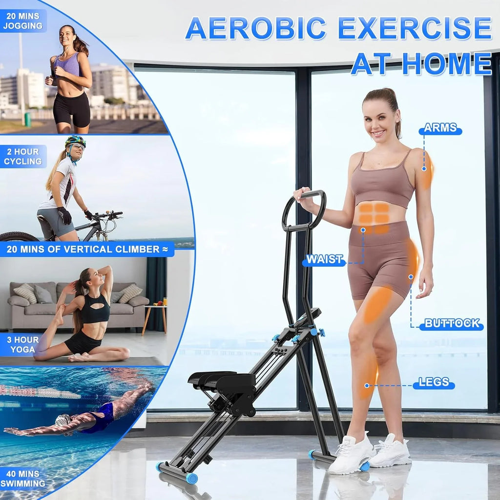 Stepper de gym à domicile, équipement cardio pliable, machine monte-escaliers