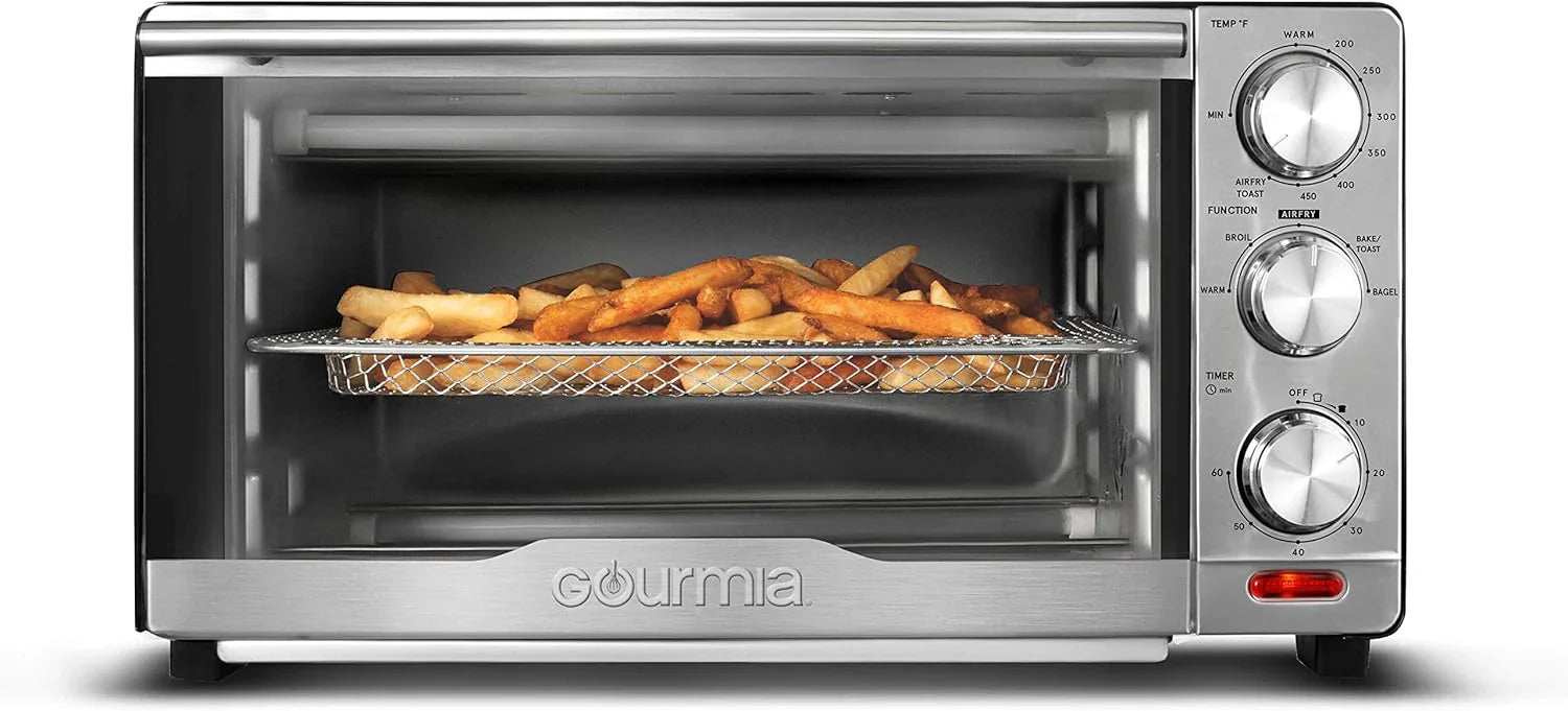Friteuse à air combinée Gourmia avec 17 préréglages de cuisson, capacité de 24 L, grille de convection et plaque de cuisson