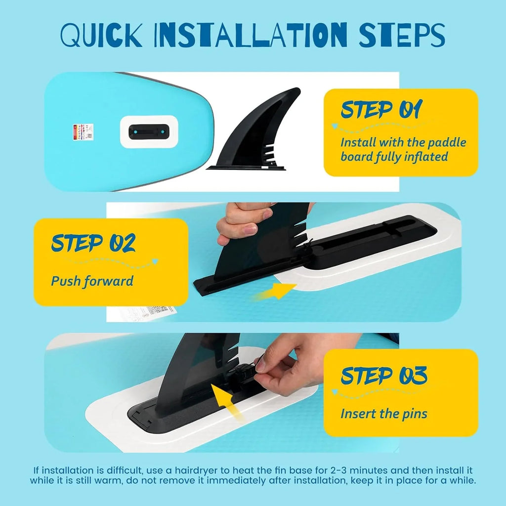 Planche de stand up paddle gonflable FunWater avec accessoires de pagaie SUP haut de gamme, pont EVA antidérapant, pagaie 11'/10'6'