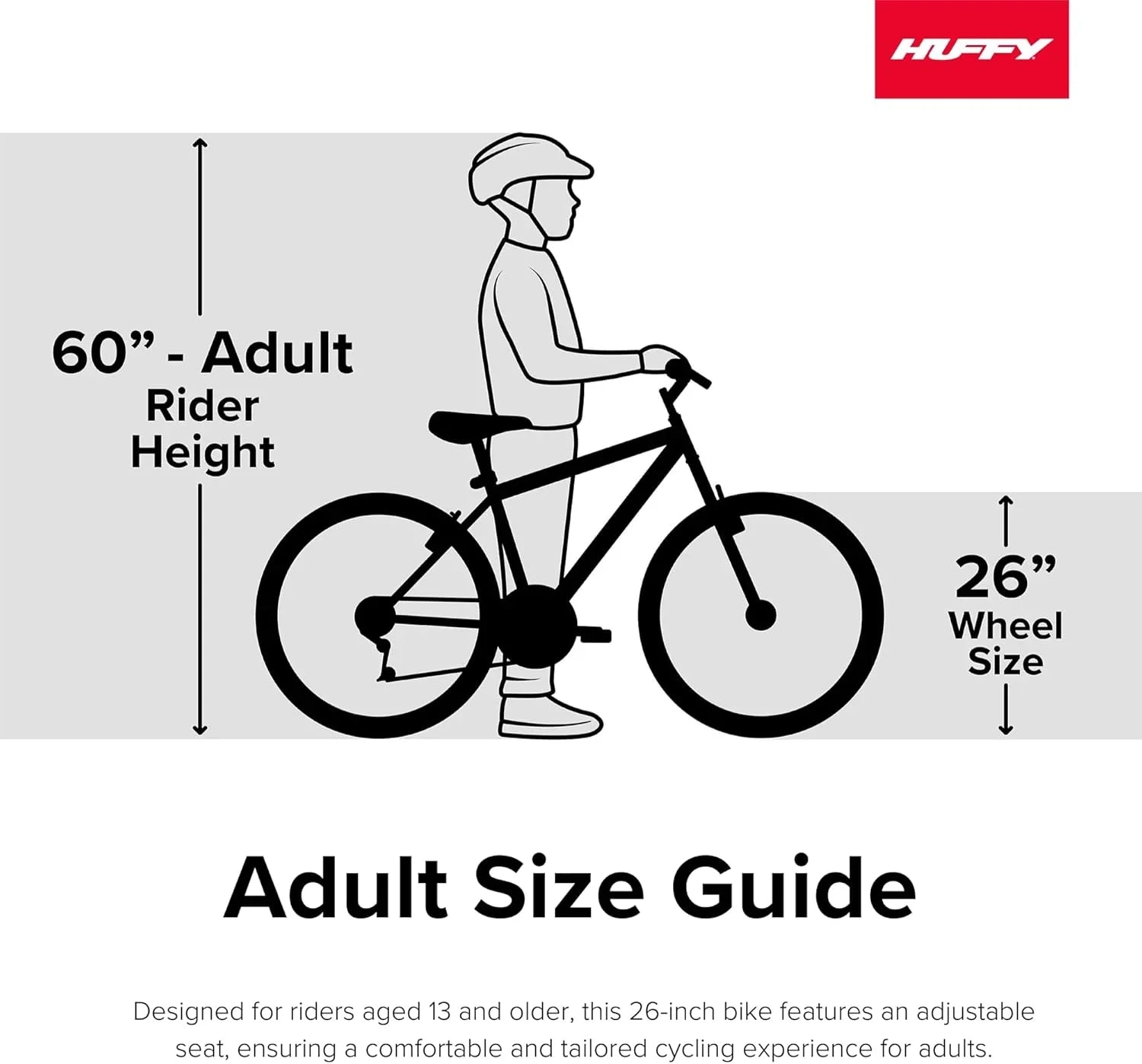 VTT semi-rigide Huffy Stone Mountain, pour garçons/filles/hommes/femmes, tailles 20"/24"/26"