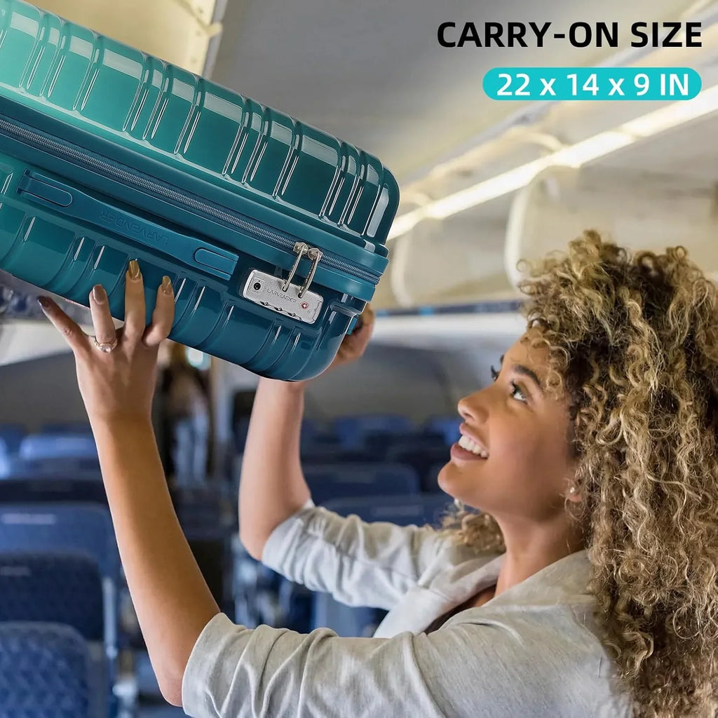 Ensemble de bagages 6 pièces, ensemble de valises rigides extensibles avec roulettes pivotantes, ensemble de bagages à roulettes légers