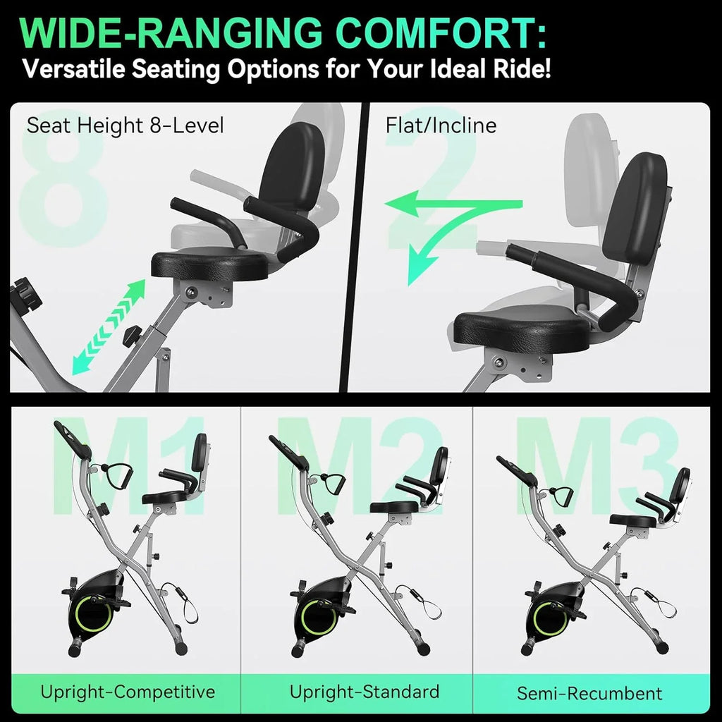 Vélo d'appartement pliable 5 en 1 pour usage domestique, vélo d'appartement d'intérieur
