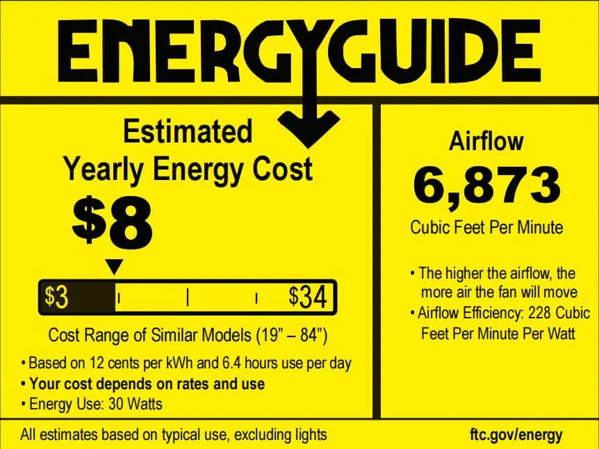 Ventilateur de plafond intérieur/extérieur 8 pales 65 pouces