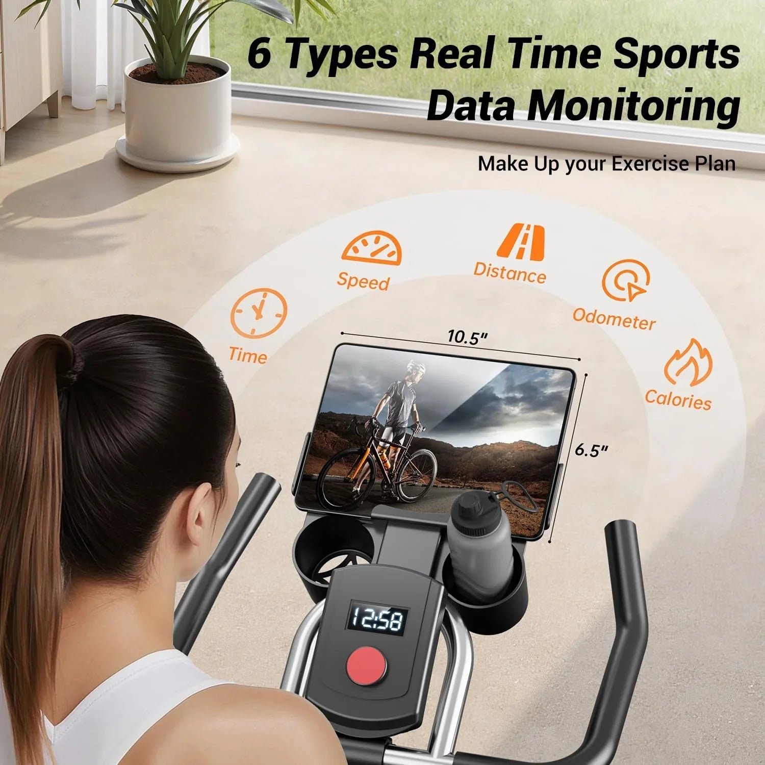 Vélo d'exercice CURSOR FITNESS, vélo stationnaire à domicile, capacité de 300 lb