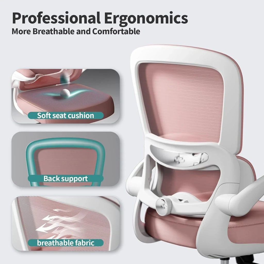 Chaise de bureau ergonomique TRALT, capacité de 150 kg, en maille, avec roulettes