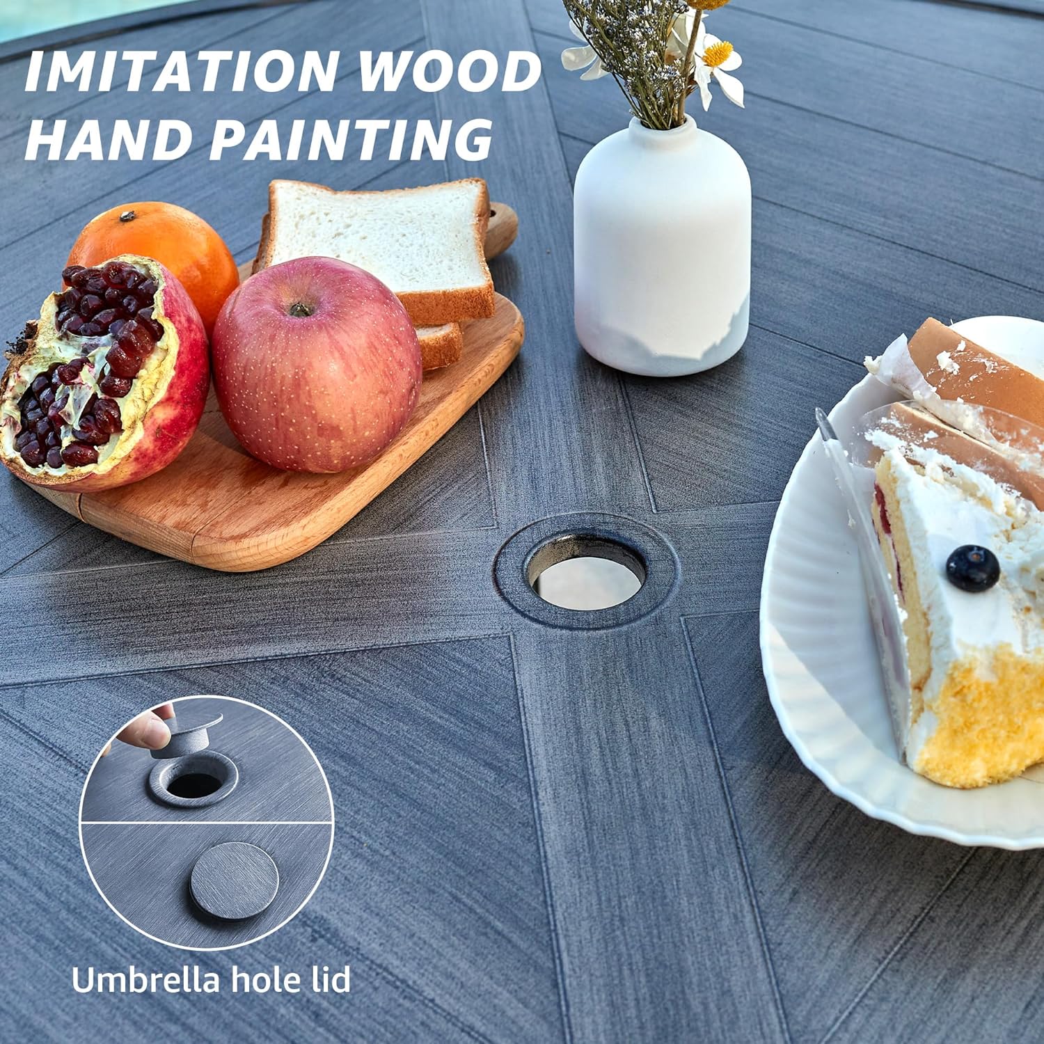 Ensemble table et chaises de salle à manger d'extérieur 5 pièces NATURAL EXPRESSIONS