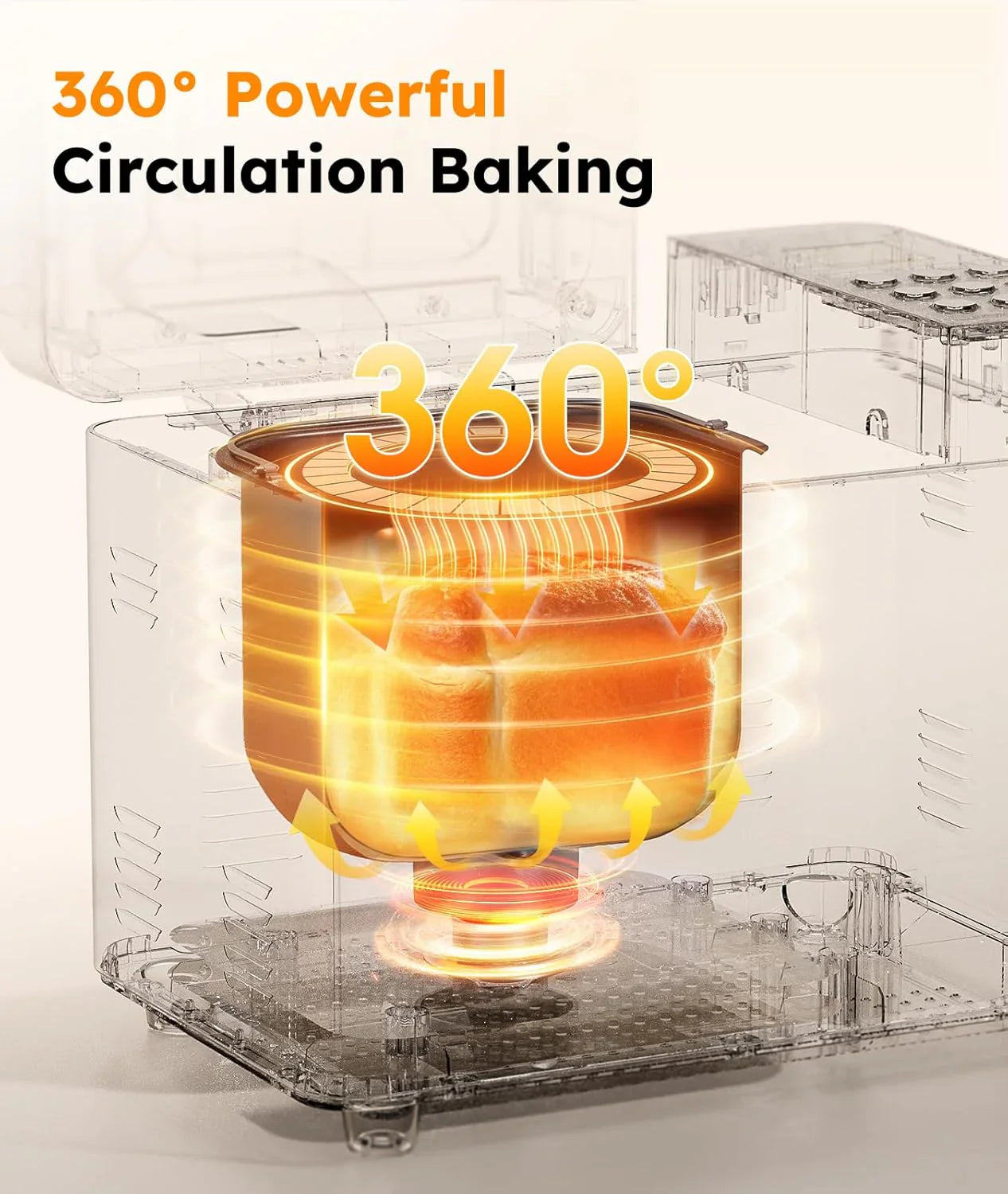Machine à pain automatique 17 en 1 OSIPOTO en acier inoxydable (2 lb)