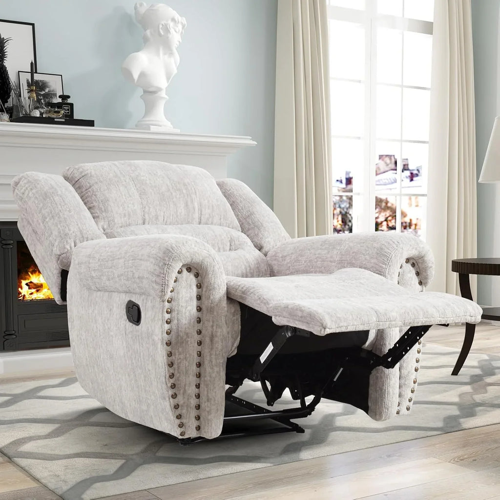 Fauteuil inclinable en cuir, fauteuil inclinable manuel traditionnel classique, canapé simple pour le salon