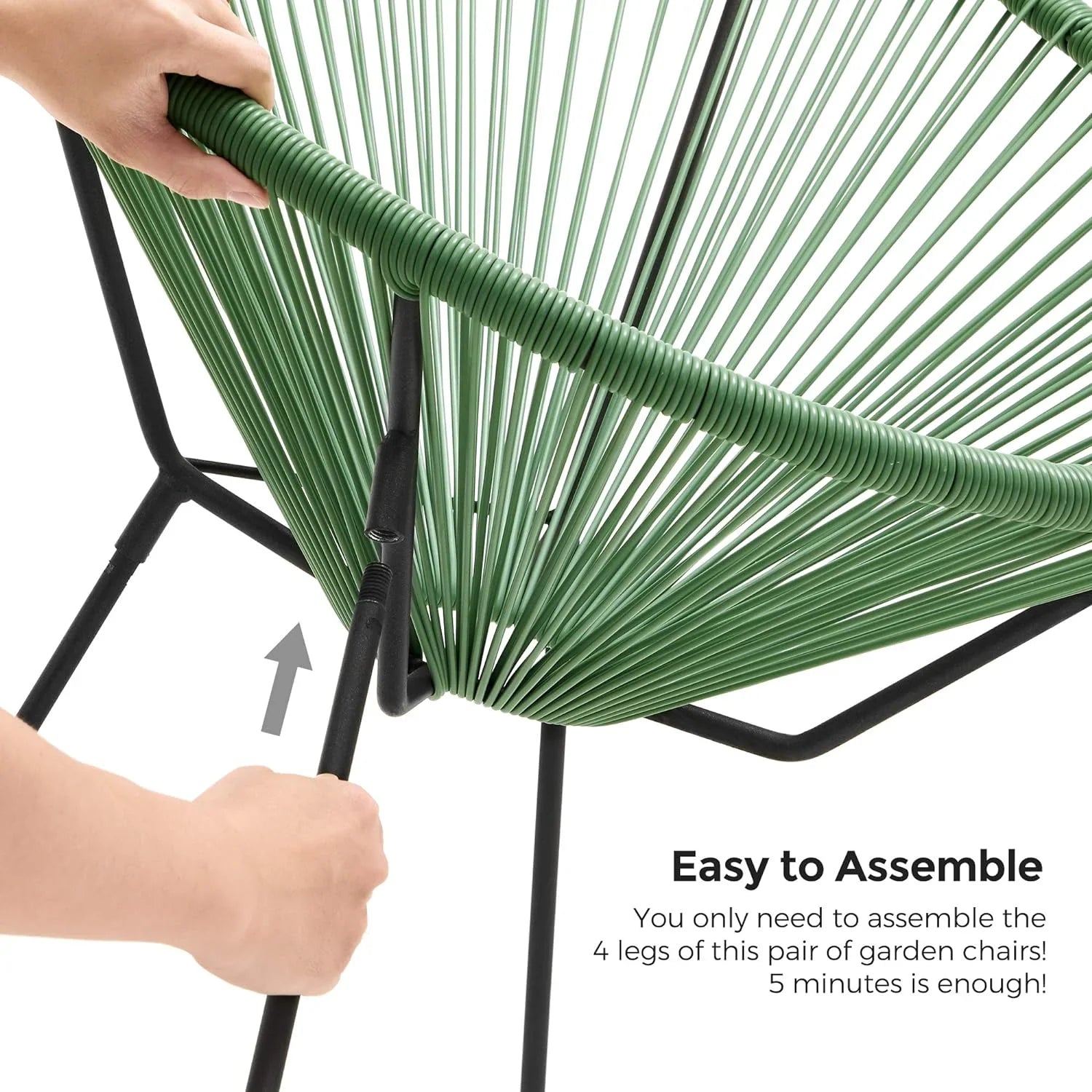 Canapé d'extérieur 2 places avec dossier en rotin synthétique