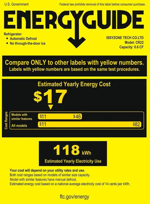 Réfrigérateur BougeRV 12 V pour voiture, congélateur portable de 23 litres, compresseur, 12/24 V CC, 110-240 V CA