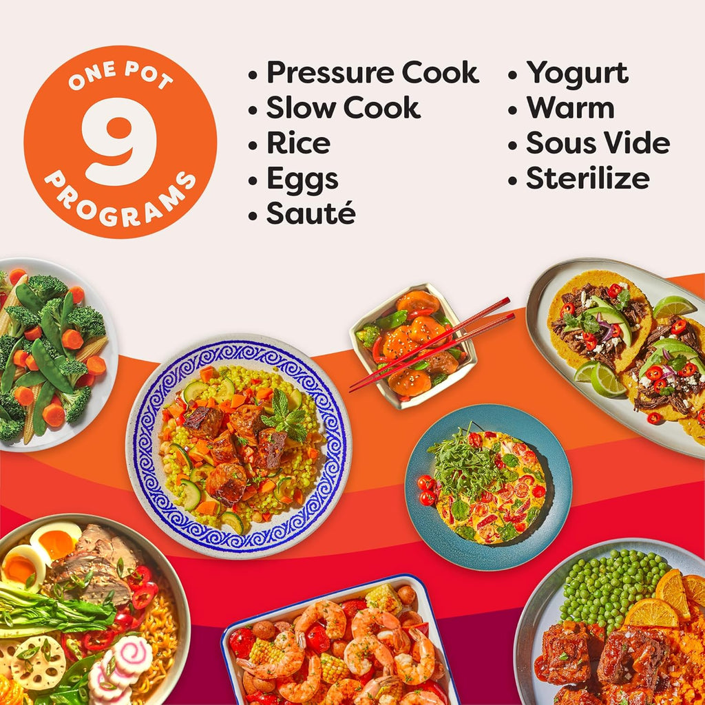 Autocuiseur multifonction 9 en 1, autocuiseur, mijoteuse, cuiseur à riz, cuiseur vapeur, sauteuse, yaourtière