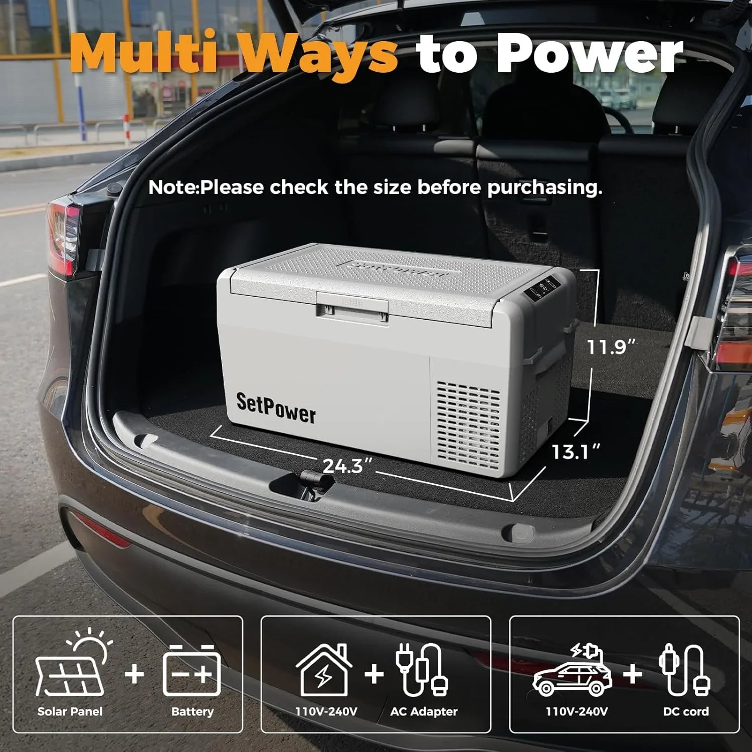 Réfrigérateur portable 12 V 21 litres, autonomie de 50 heures, glacière électrique pour voiture