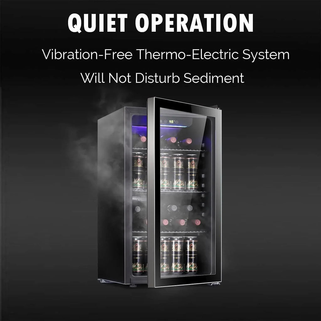 Refroidisseur à vin Antarctic Star 26 bouteilles 130 canettes Réfrigérateur à boissons Mini refroidisseur à vin