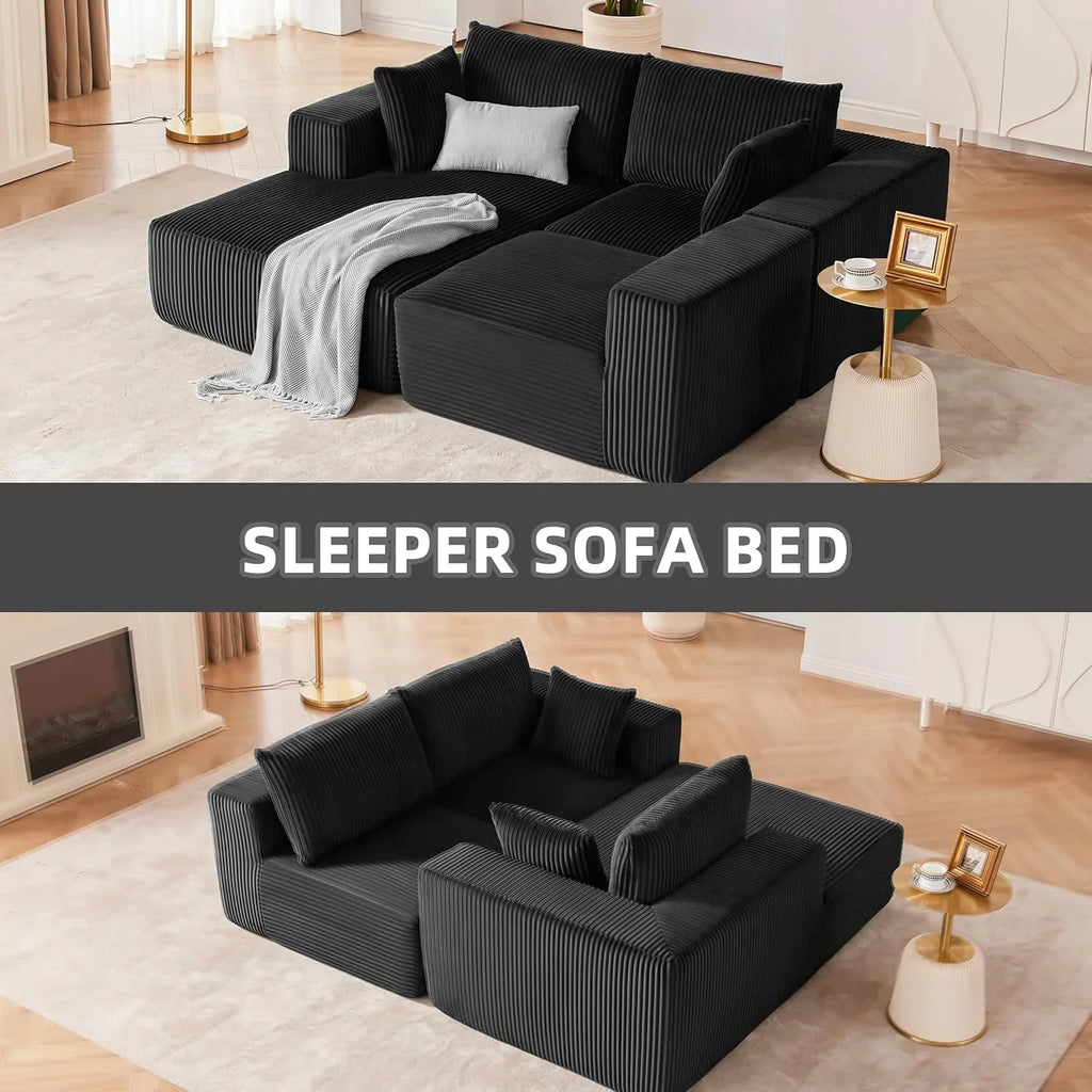 Canapé modulaire de 108 pouces, canapé modulaire Cloud, avec siège profond et fauteuil inclinable, canapé rembourré