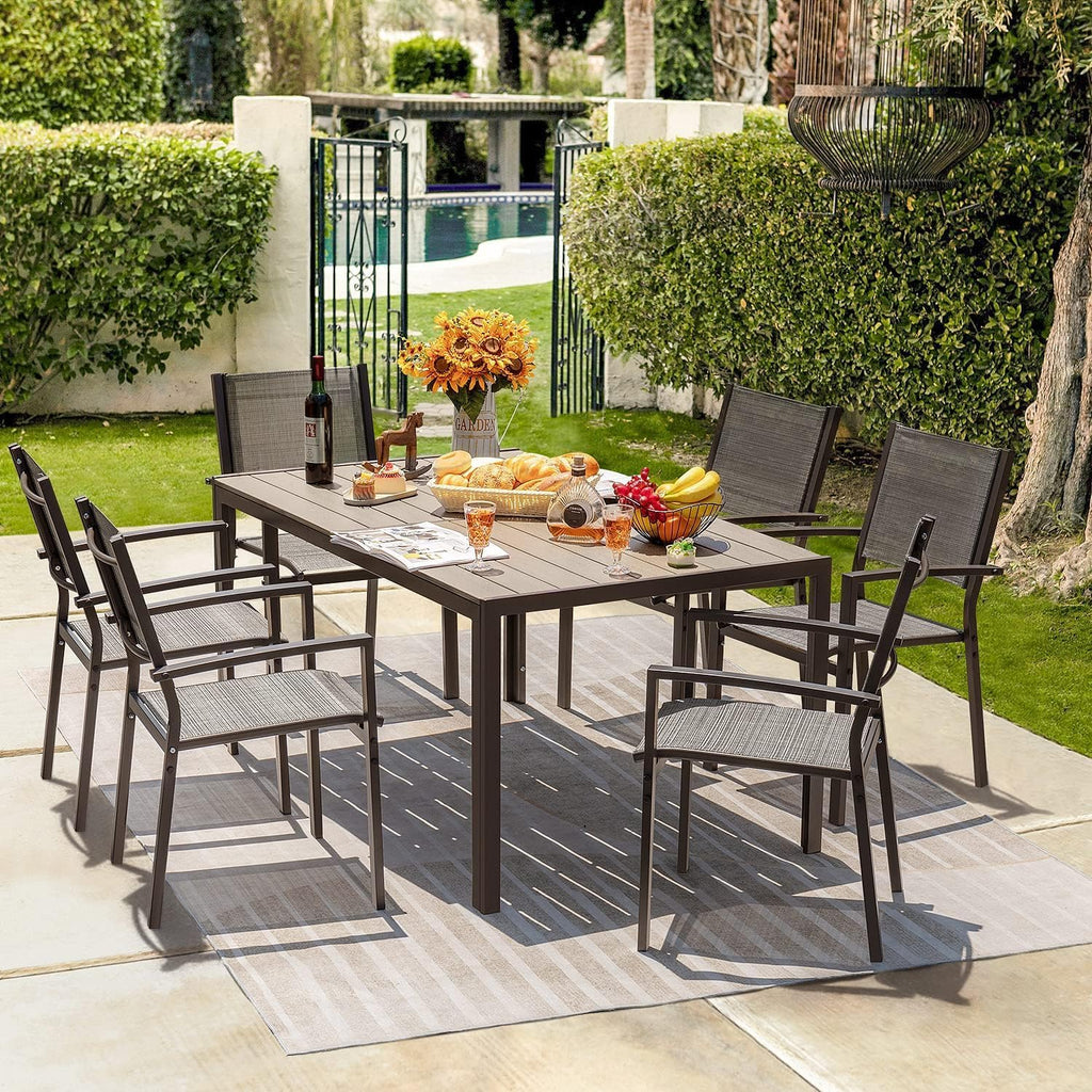 Ensemble de table à manger de patio Homall pour meubles d'extérieur
