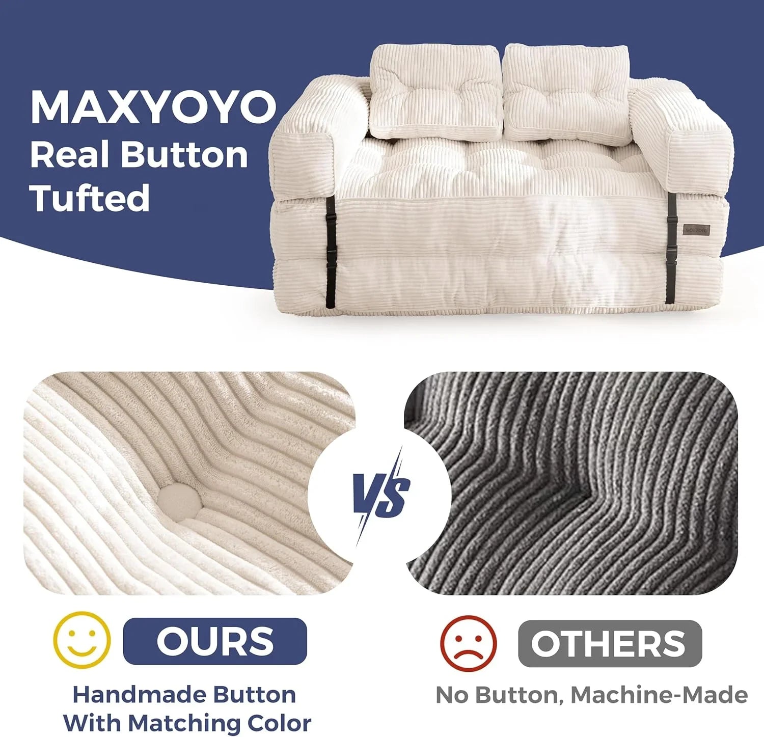 Canapé-lit pliant, canapé-lit convertible en L avec accoudoirs et oreillers