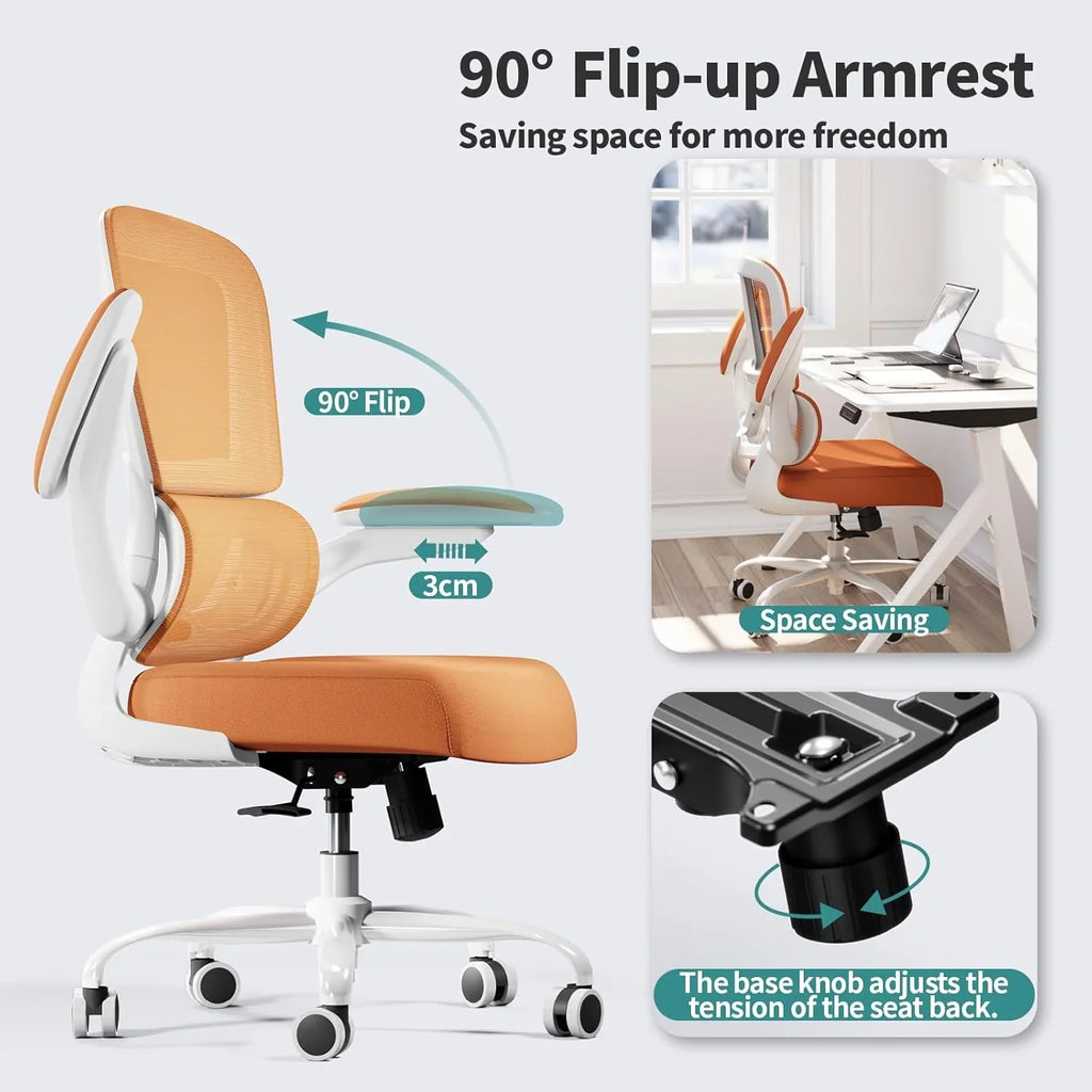 Chaise de bureau ergonomique TRALT, capacité de 150 kg, en maille, avec roulettes