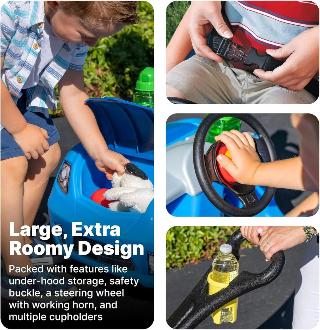 Voiture jouet Step2 Whisper Ride II, rose - La voiture est livrée avec des ceintures de sécurité