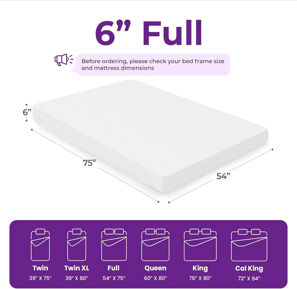 Matelas en mousse à mémoire de forme GAESTE de 8 pouces, entièrement rafraîchissant, matelas dans une boîte