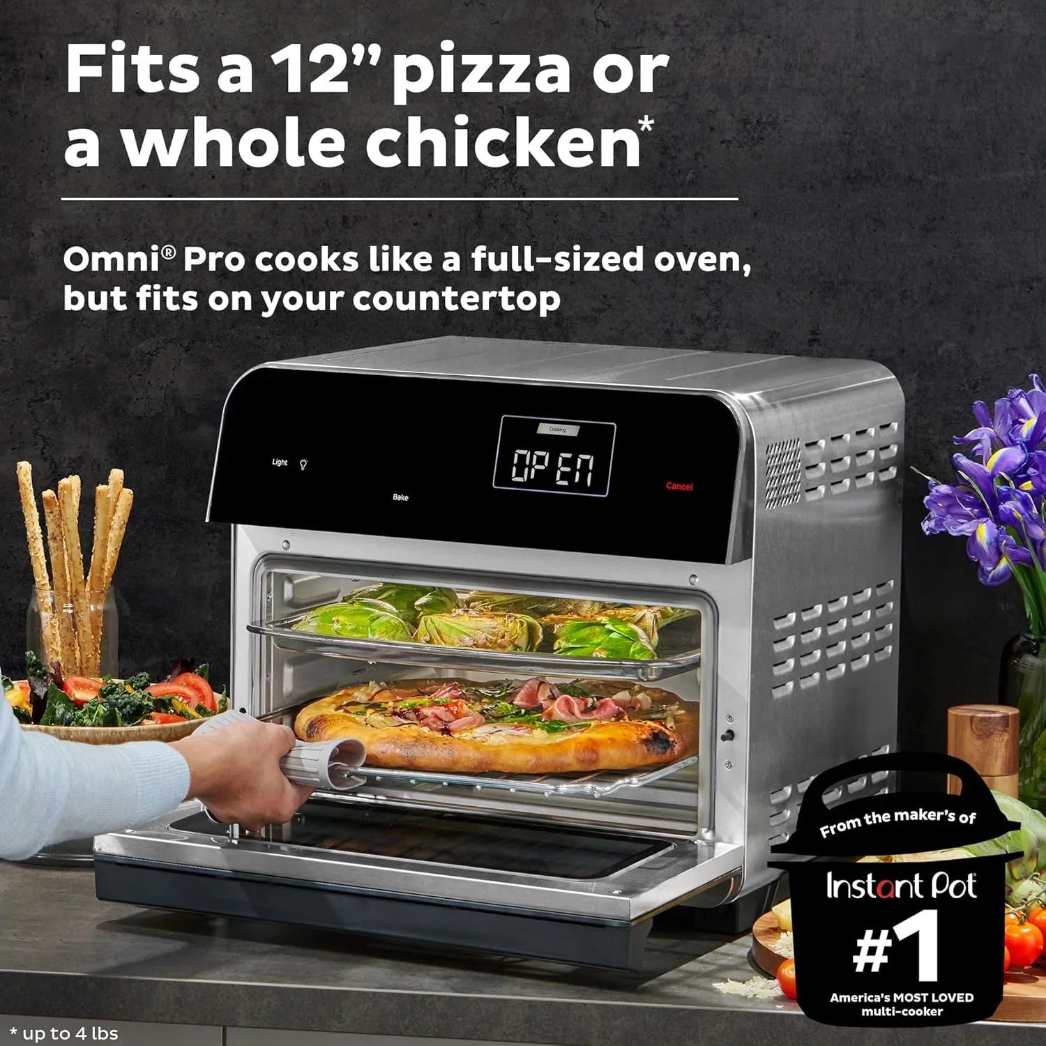 Friteuse à air Instant Pot Omni Plus 19QT/18L, fonction 10 en 1, convient aux pizzas de 12 pouces