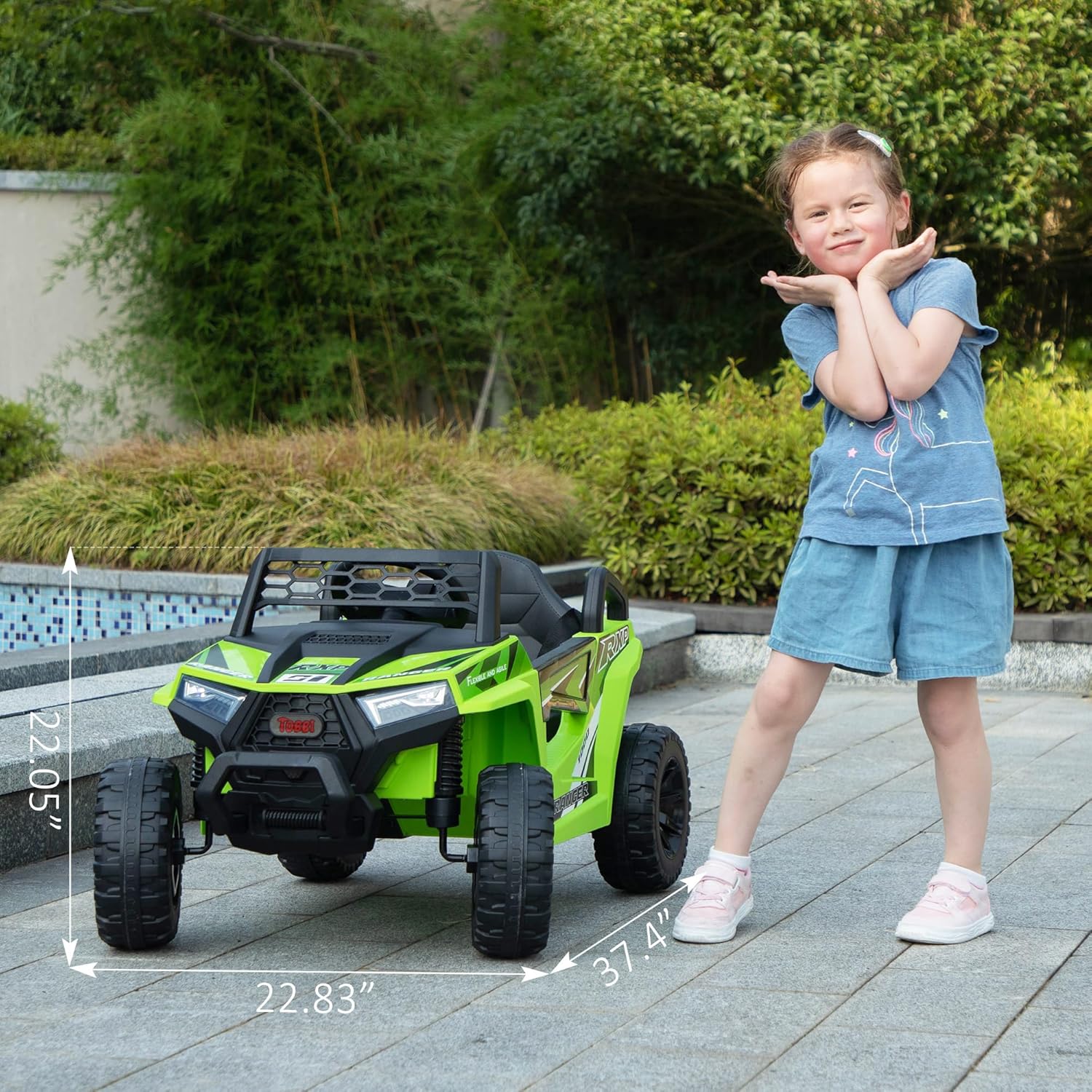 Voiture électrique tout-terrain TOBBI 12 V pour enfants