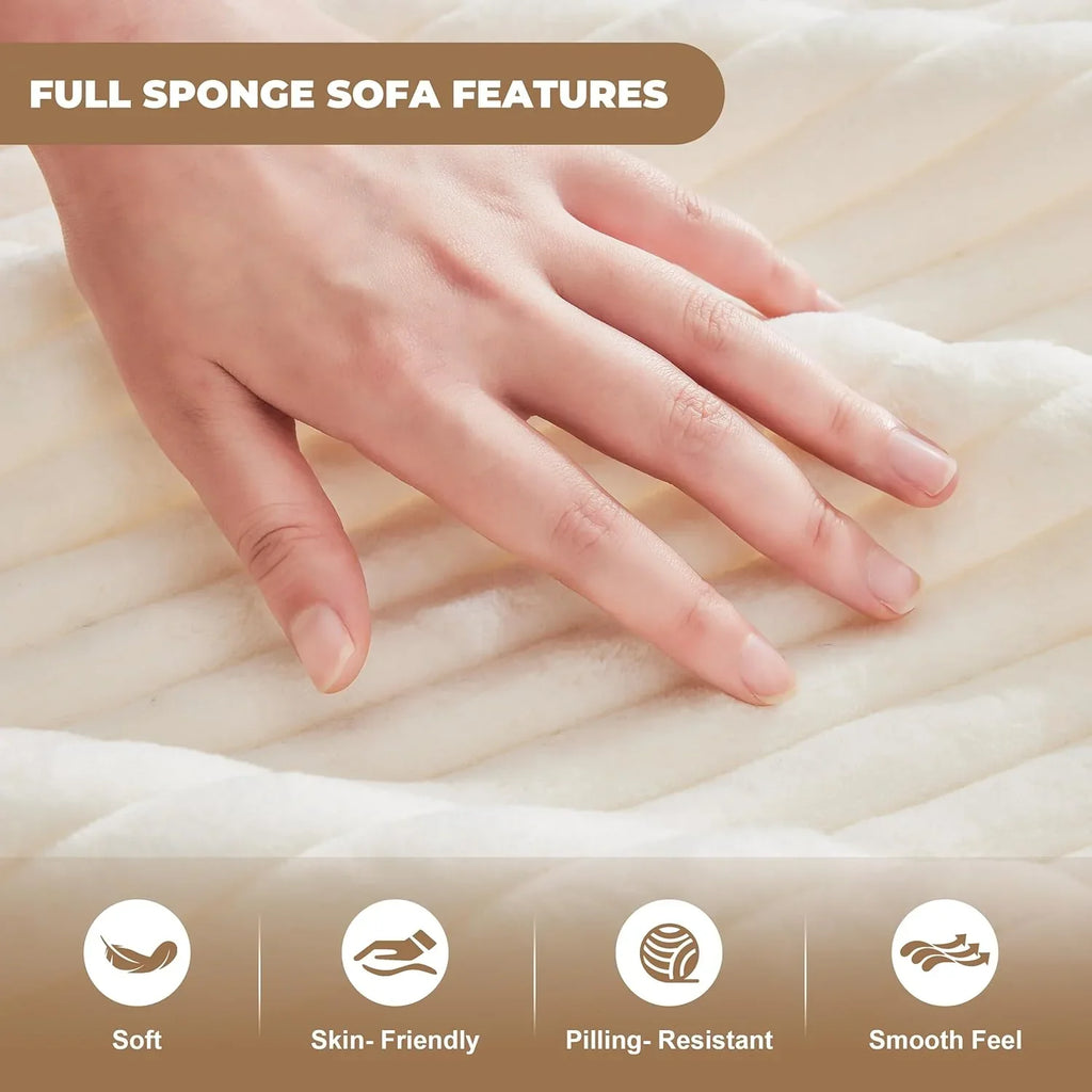 Canapé nuage de 110 pouces, canapé désossé dans le salon, canapé modulable avec sièges profonds