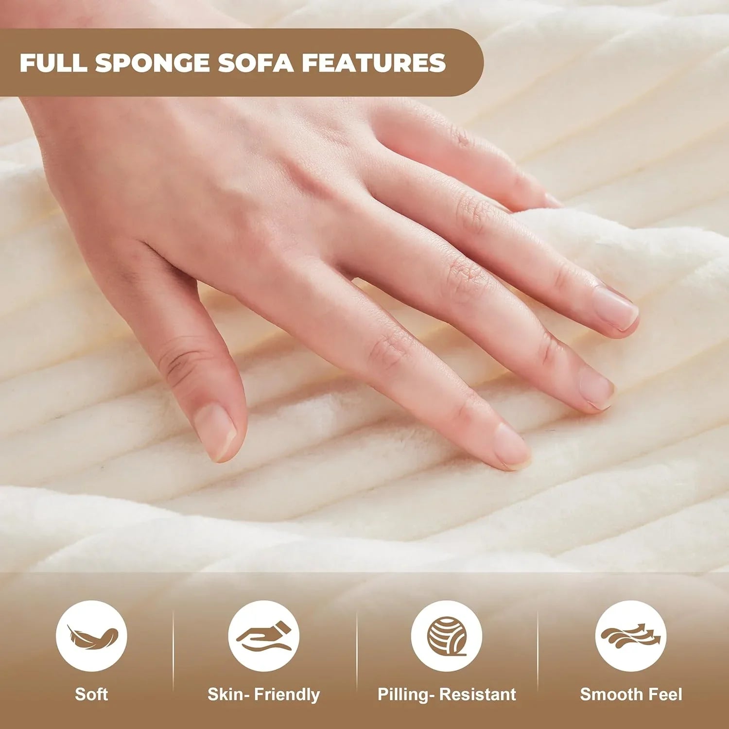 Canapé nuage de 110 pouces, canapé désossé dans le salon, canapé modulable avec sièges profonds