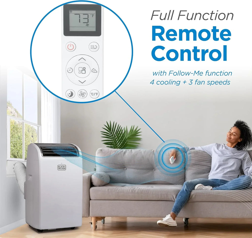 Climatiseur portatif BLACK+DECKER 10 000 BTU pour pièces jusqu'à 450 pi² avec télécommande