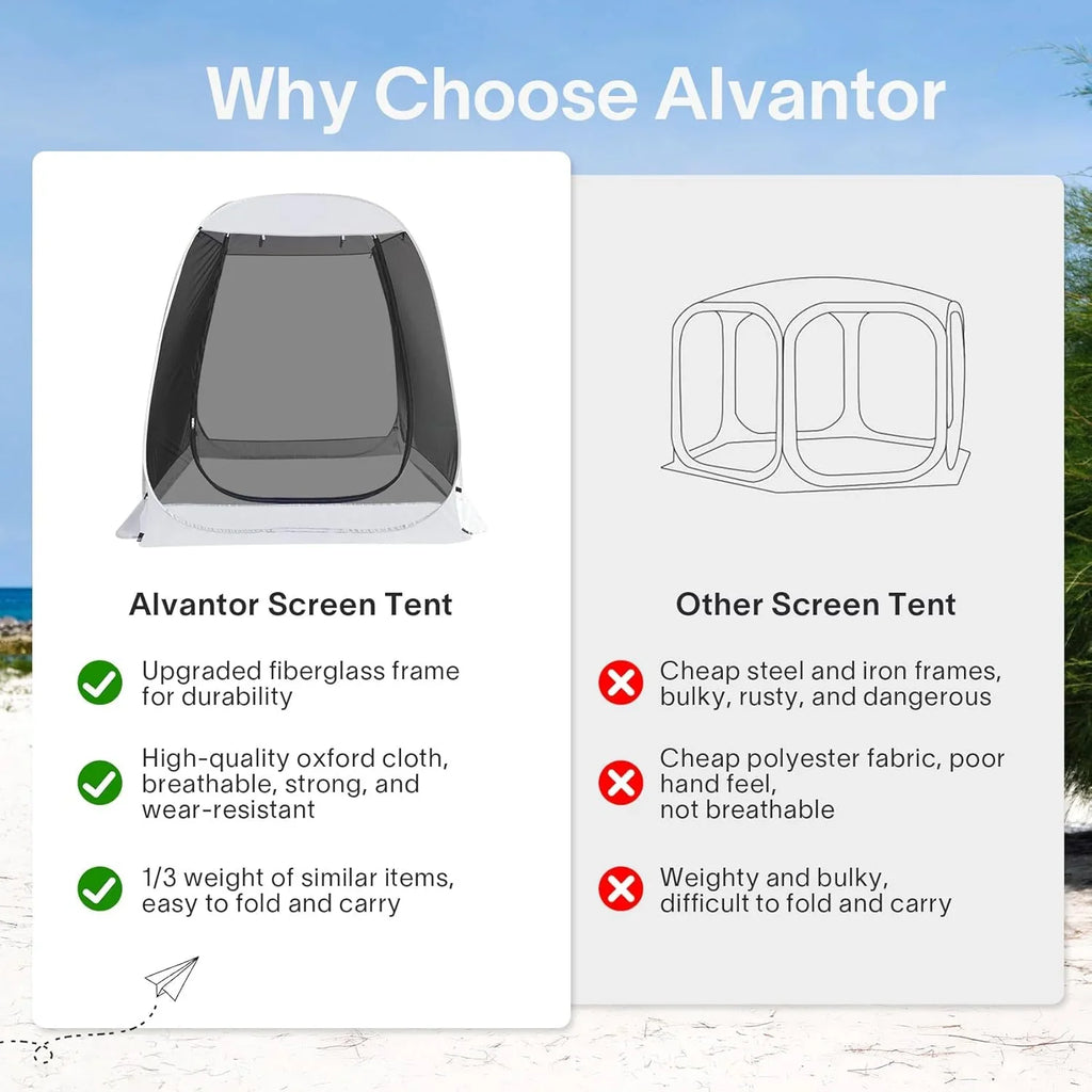 Gazebo à écran, peut accueillir 6 à 10 à 15 personnes Tente à baldaquin de style igloo avec moustiquaire sur les côtés Parfait pour le jardin, la terrasse, l'arrière-cour