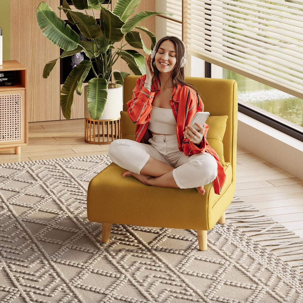 Fauteuil-lit 3 en 1, canapé-lit futon convertible avec dossier réglable