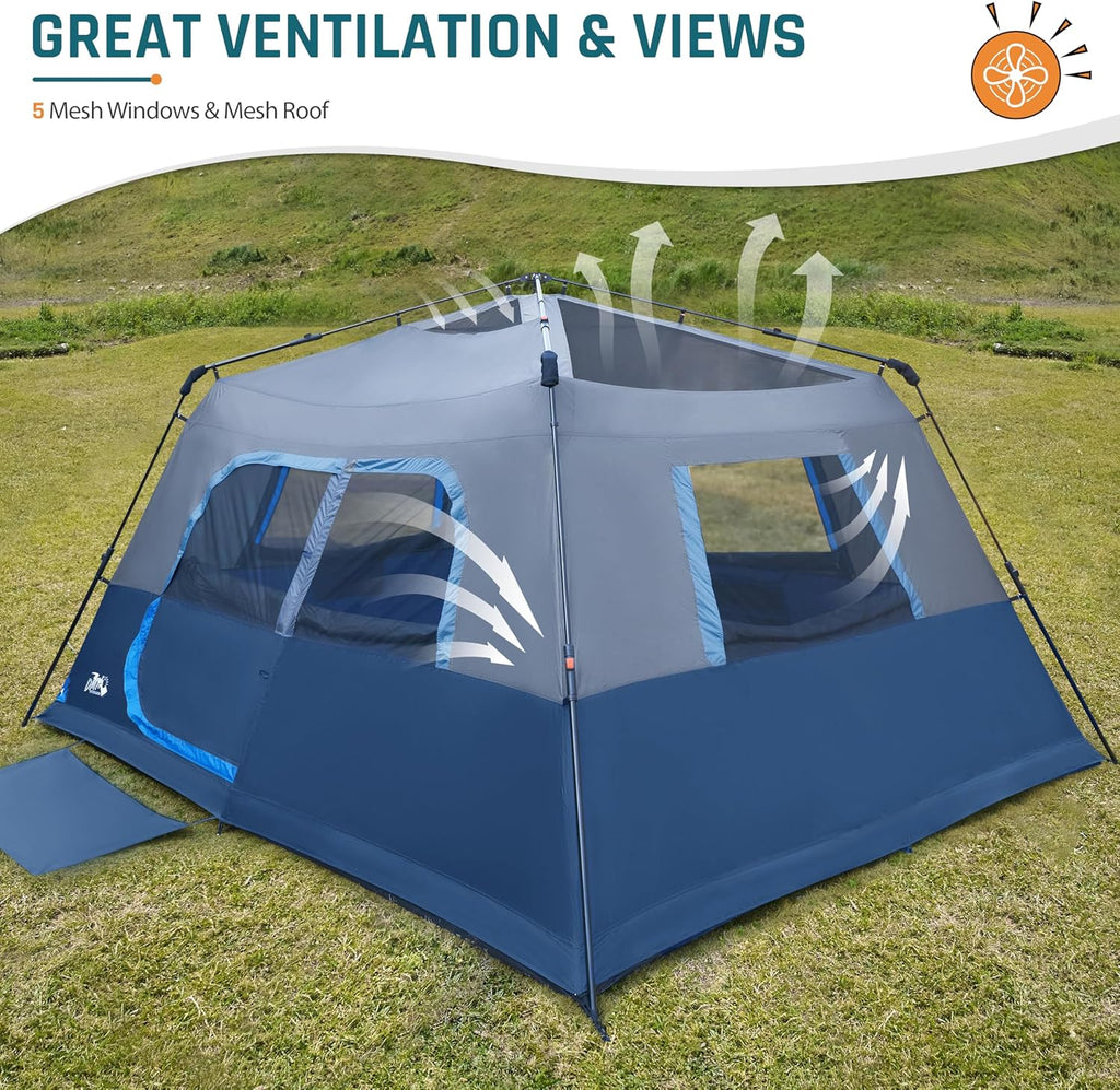 Tente à ouverture rapide, tente de camping familiale, tente de camping pop-up, grande tente imperméable pour le camping en plein air