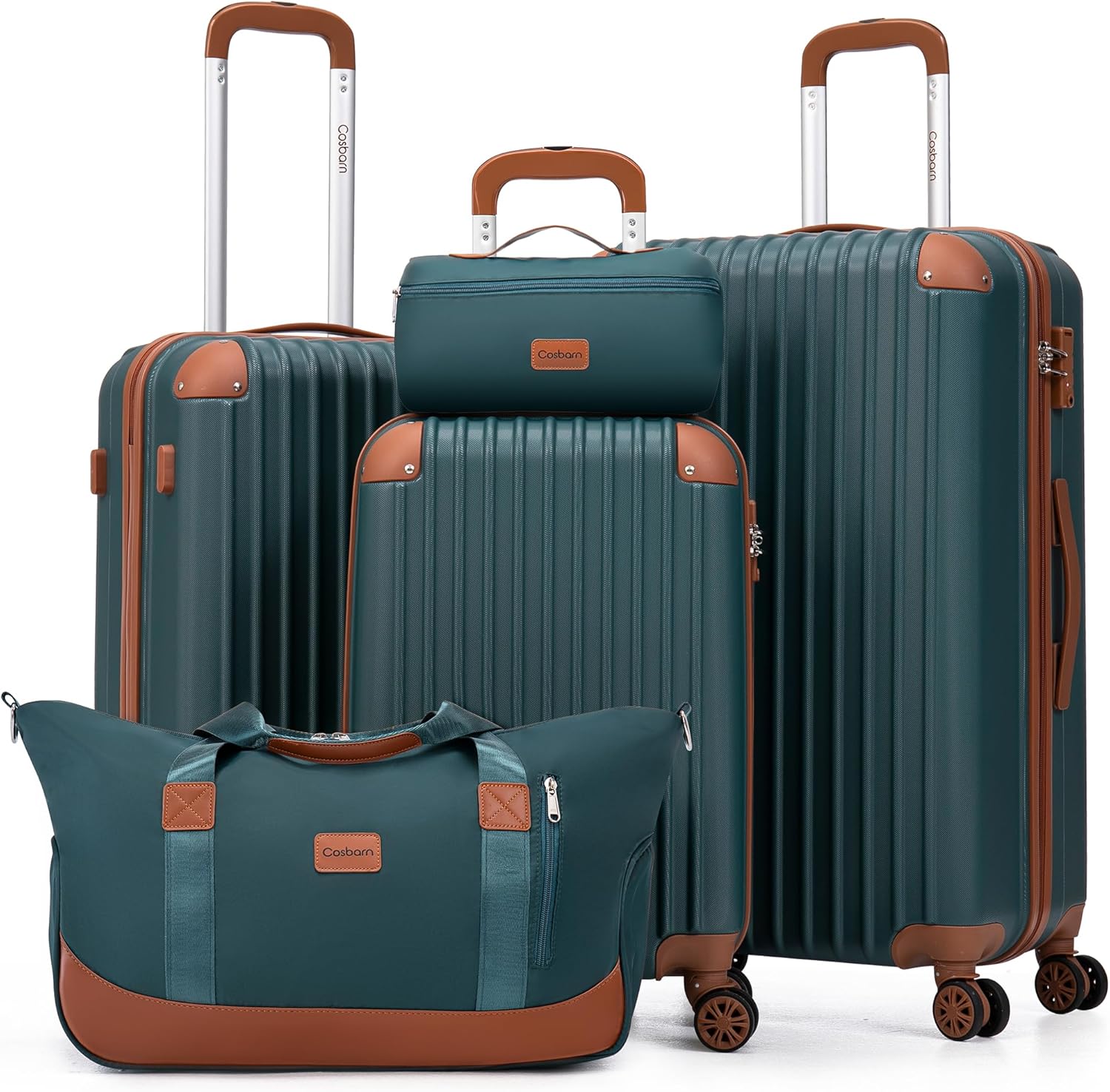 Ensemble de bagages 5 pièces avec valises à roulettes, valise rigide en ABS