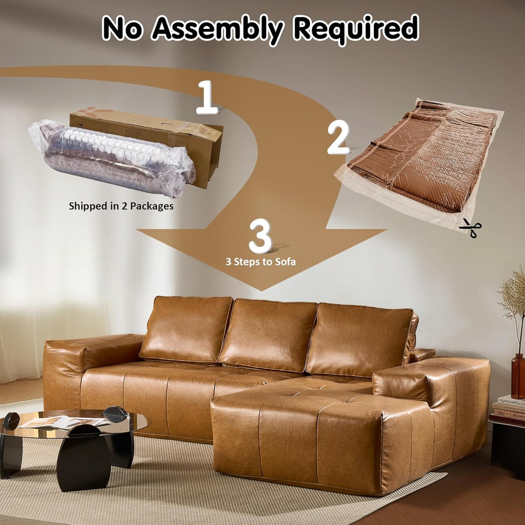 Canapé Ovios 104" Cloud Section Fauteuil en L, canapé modulaire moderne