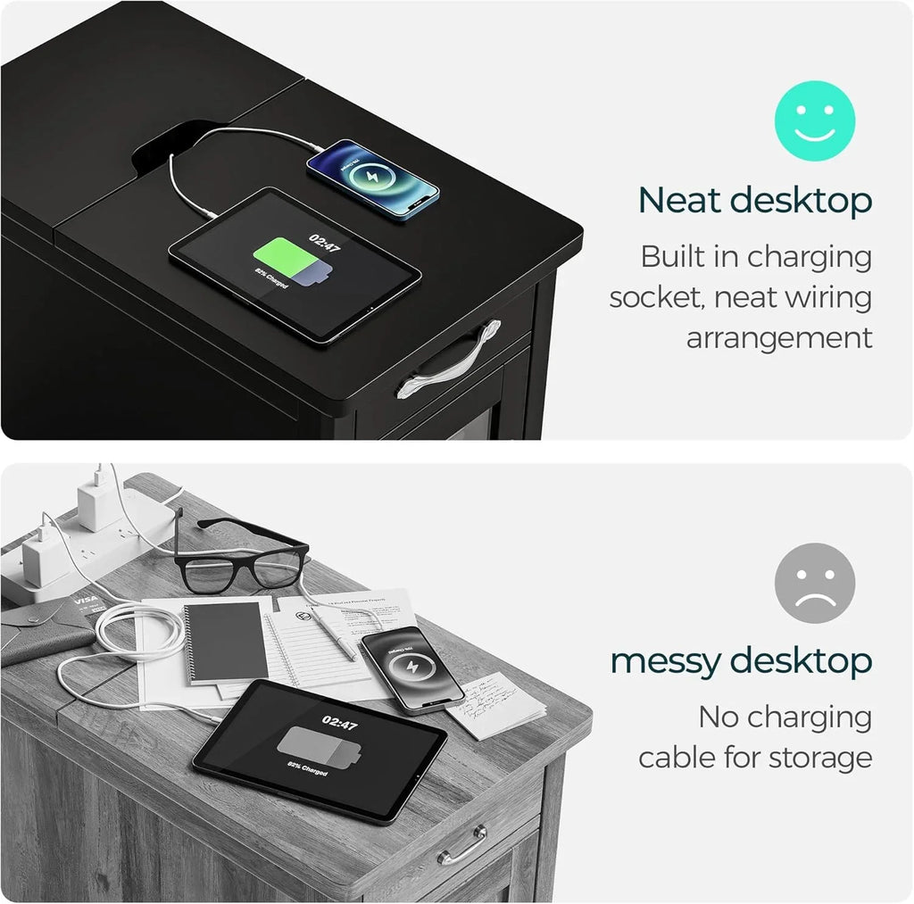 Table d'appoint de ferme Table d'appoint étroite Petite table de chevet