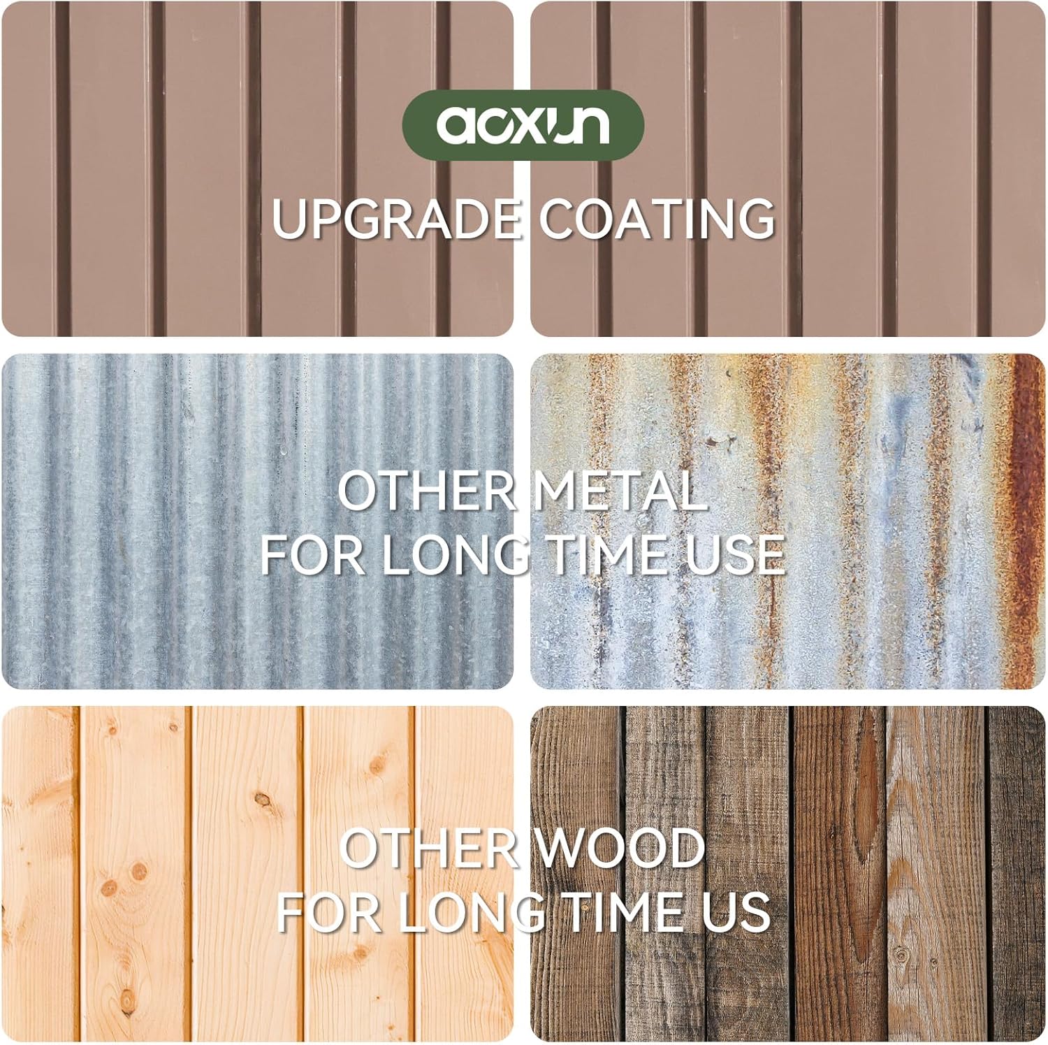 Abri de jardin extérieur Aoxun 6,2 x 4 pieds, abri de jardin en métal avec porte verrouillable et toit en pente, abri à outils, abri à vélos