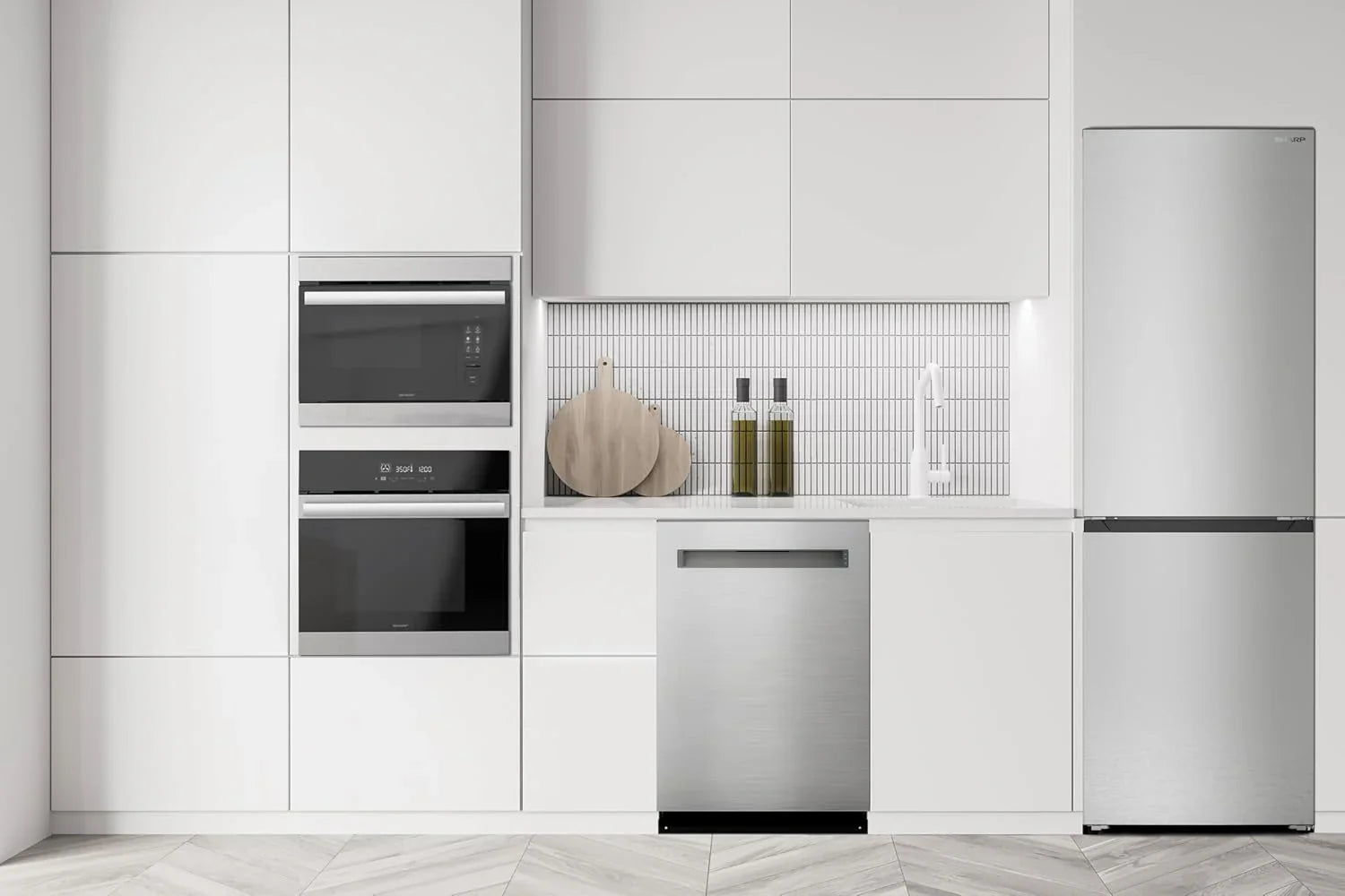 Réfrigérateur Sharp à congélateur inférieur, profondeur de comptoir, 24 pouces, 11,5 pieds cubes