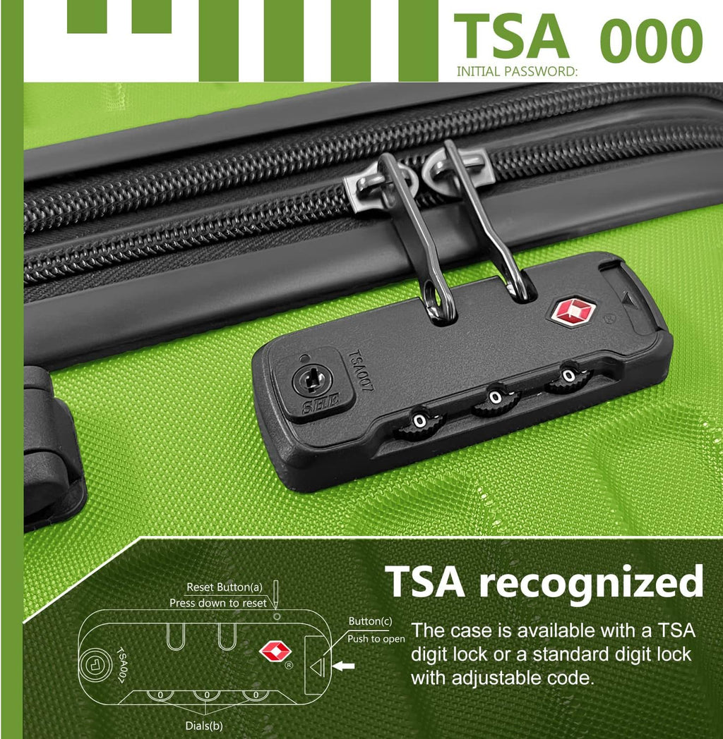 Ensemble de bagages à main légers et extensibles à coque rigide de 6 pièces