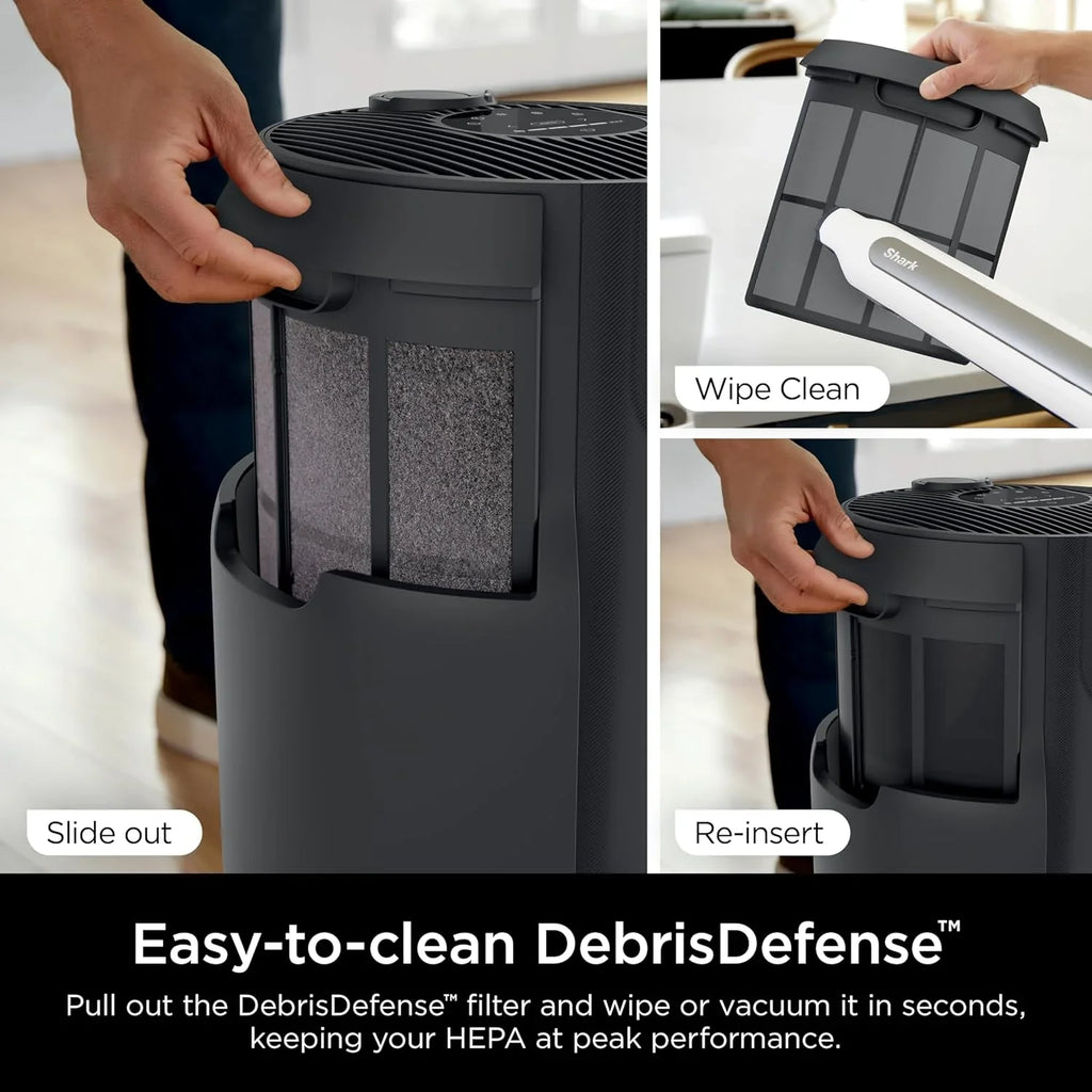 Purificateur d'air Compact Pro avec filtration HEPA longue durée, pour squames d'animaux, poussière, fumée, allergènes, jusqu'à 250 pi².