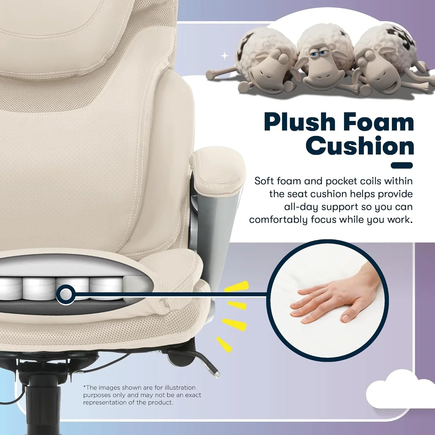 Chaise de bureau exécutive, bureau et chaise d'ordinateur ergonomiques