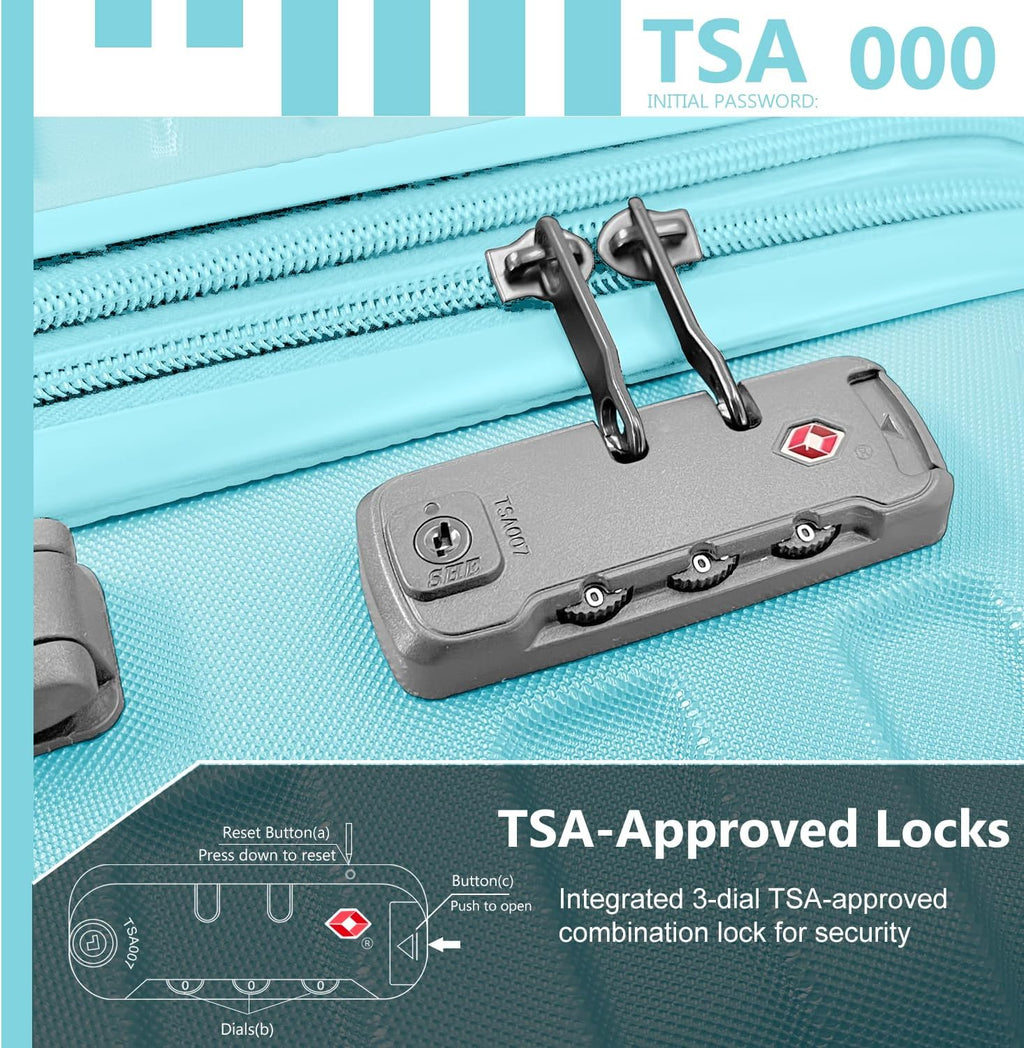 Ensemble de bagages à main légers et extensibles à coque rigide de 6 pièces