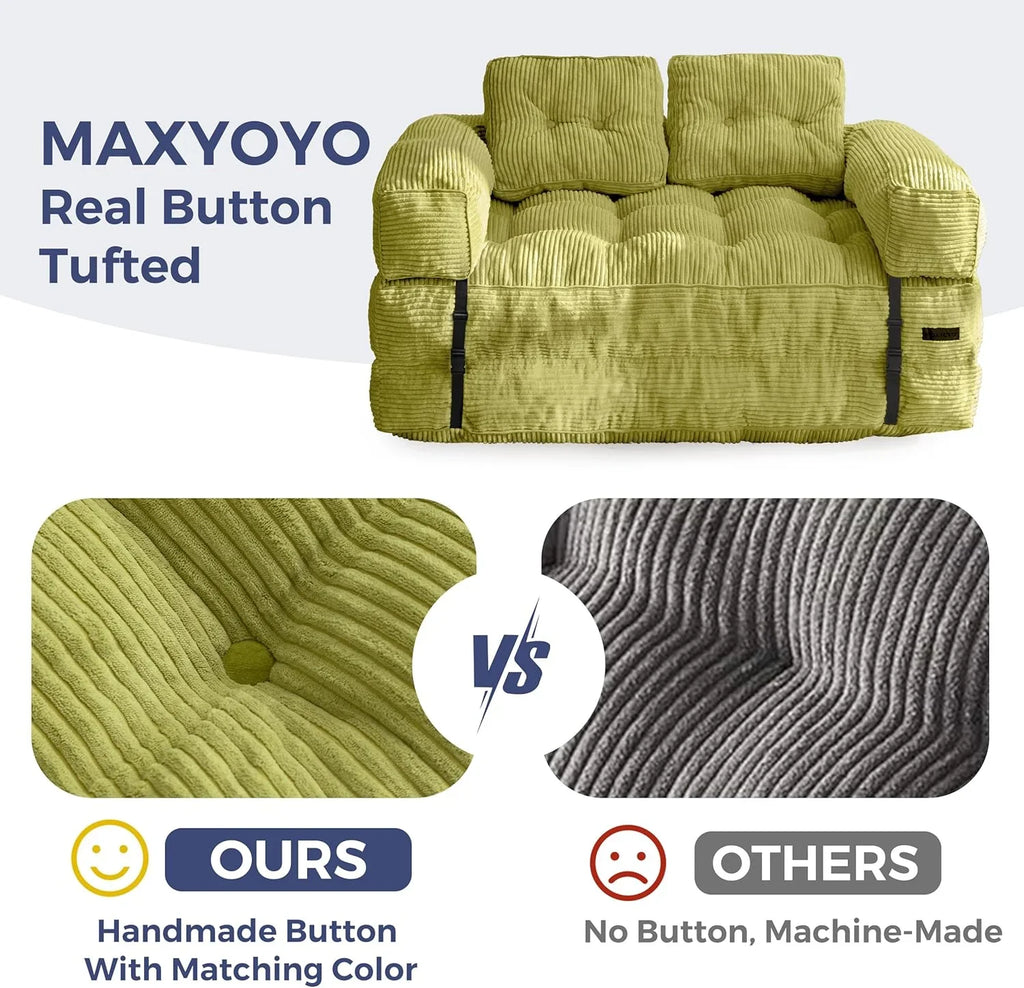 Canapé-lit pliant, canapé-lit convertible en L avec accoudoirs et oreillers