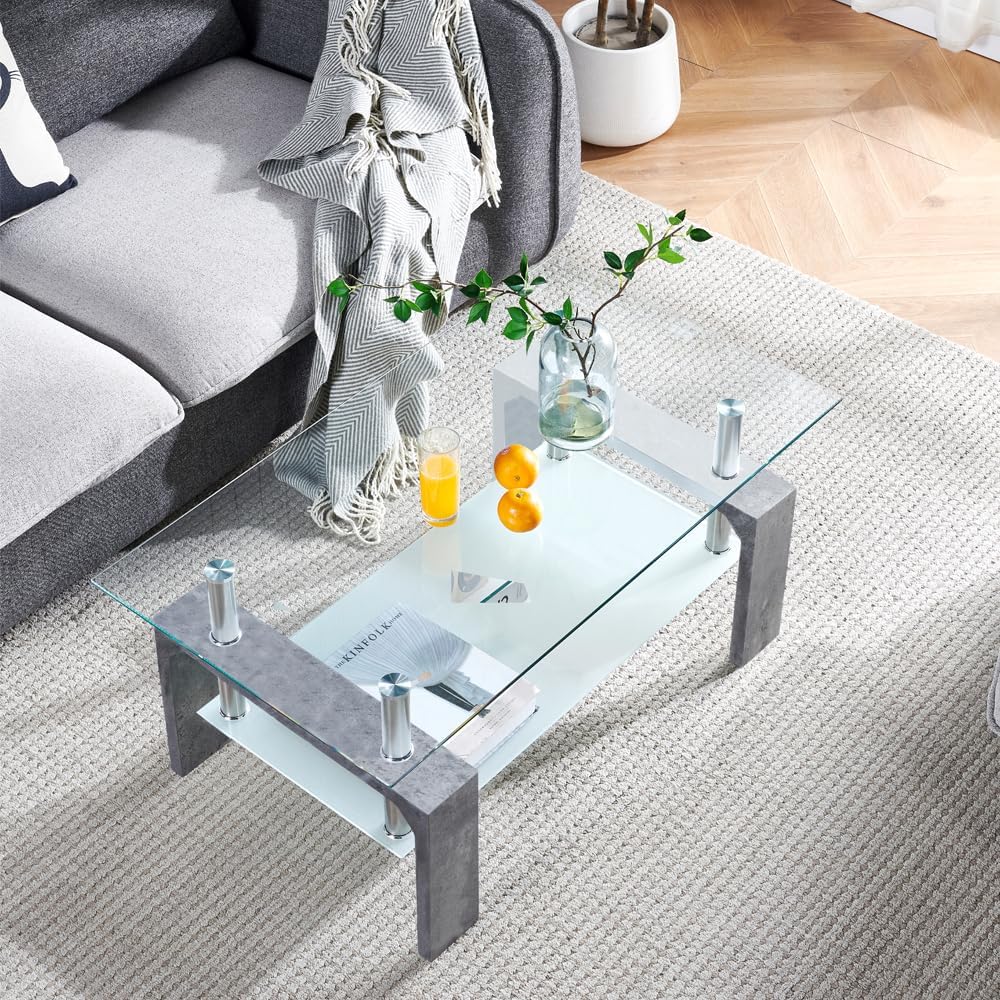 Table basse rectangulaire de salon, table basse d'appoint moderne