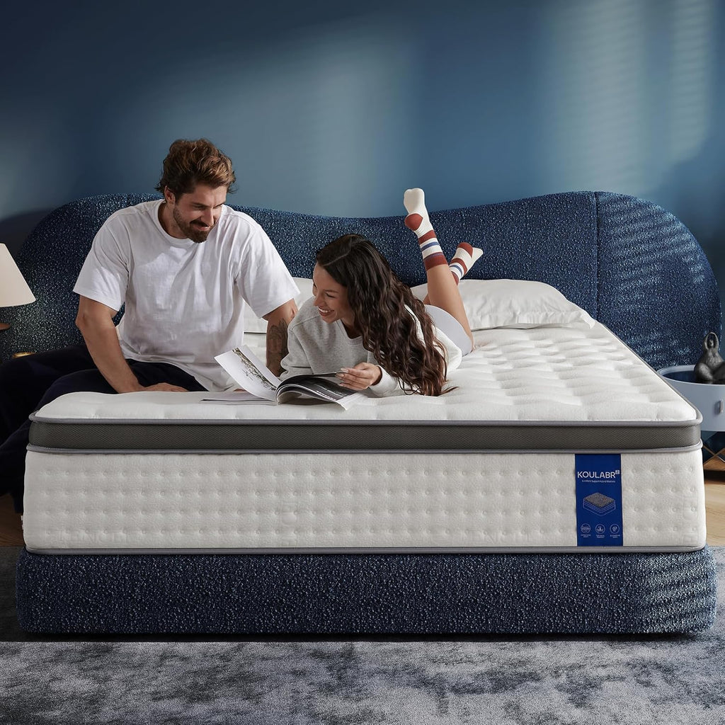 Matelas hybride Queen Size de 12 pouces en mousse à mémoire de forme et gel