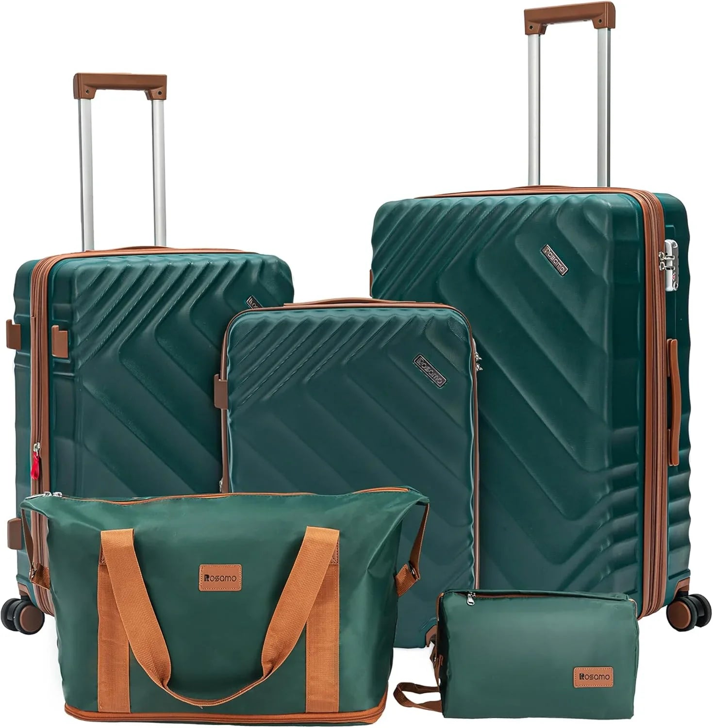 Ensemble de bagages 5 pièces valise extensible 22x14x9 certifié aviation ensemble de voyage étanche durable